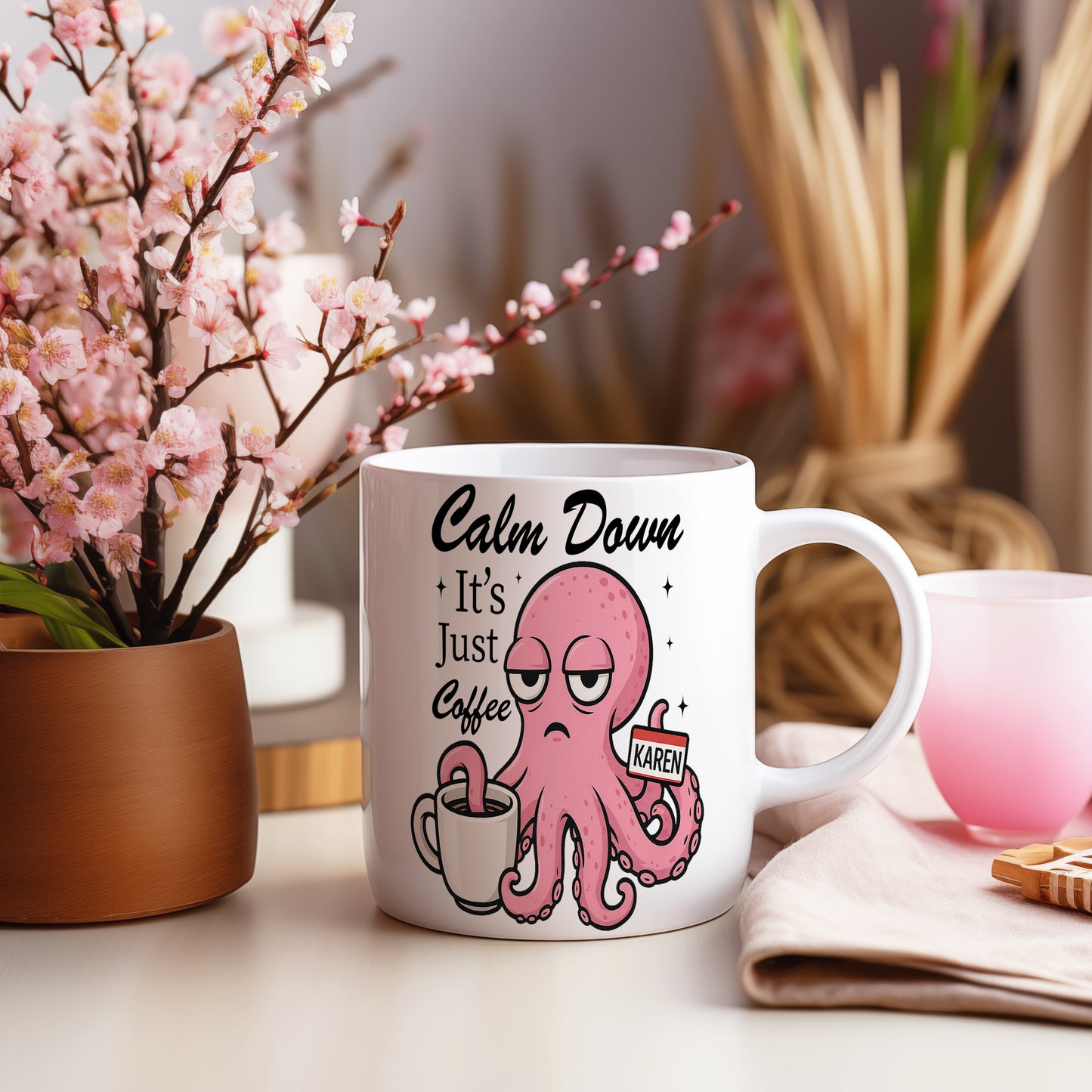 Hrnek s vtipným nápisem – Calm Down