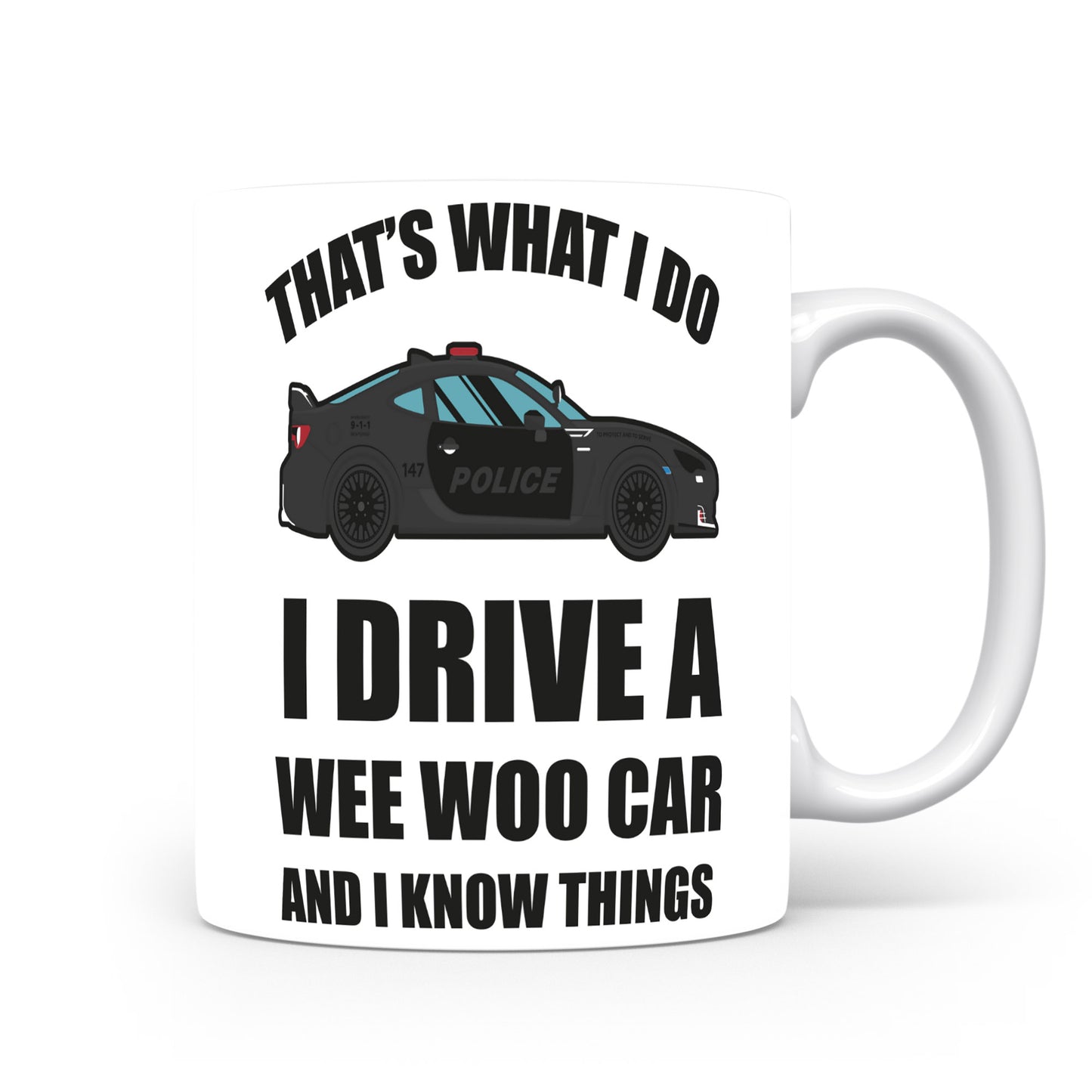 Hrnek pro automobilové nadšence – I DRIVE A WEE WOO CAR