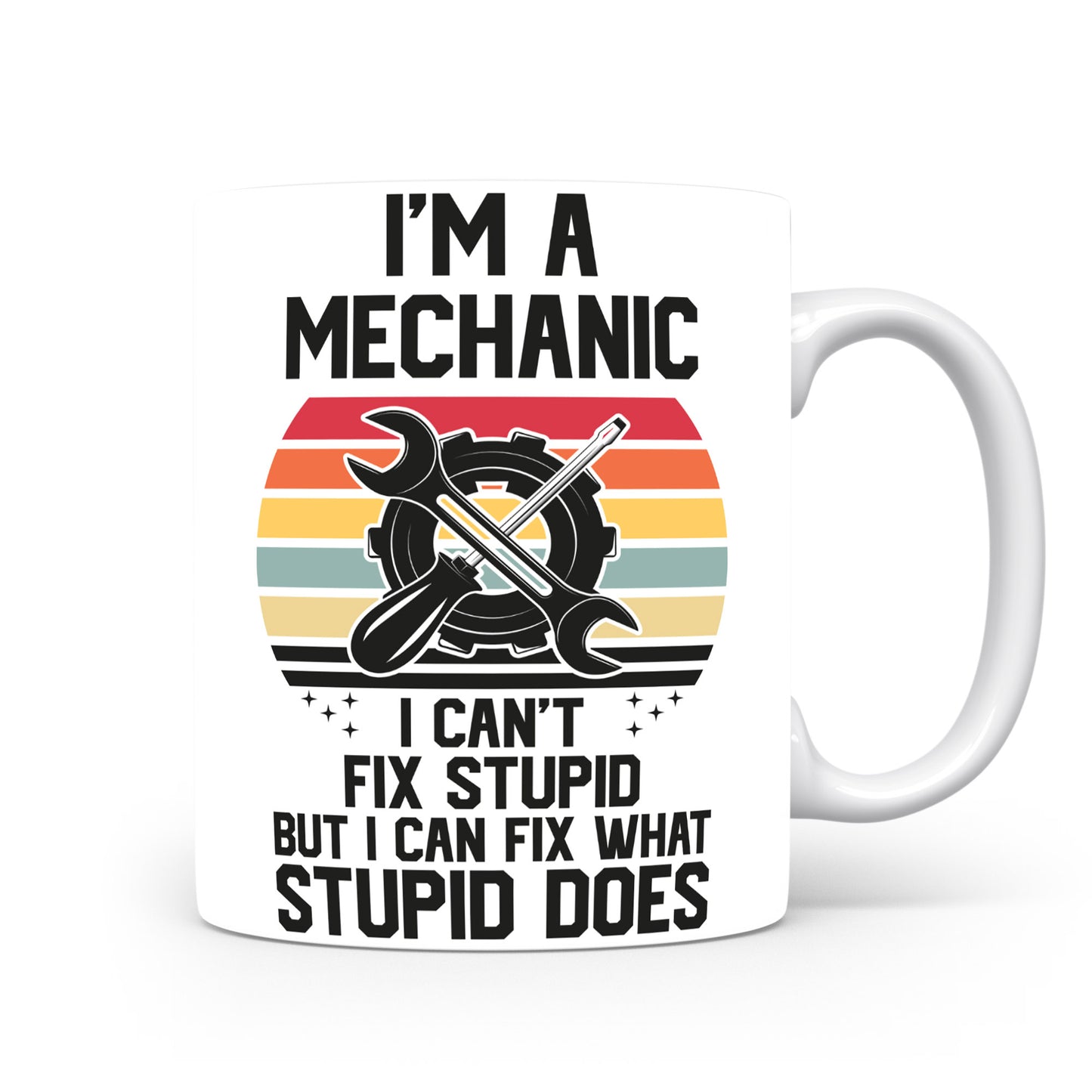 Hrnek pro automobilové nadšence – I'M A MECHANIC – retro mechanik