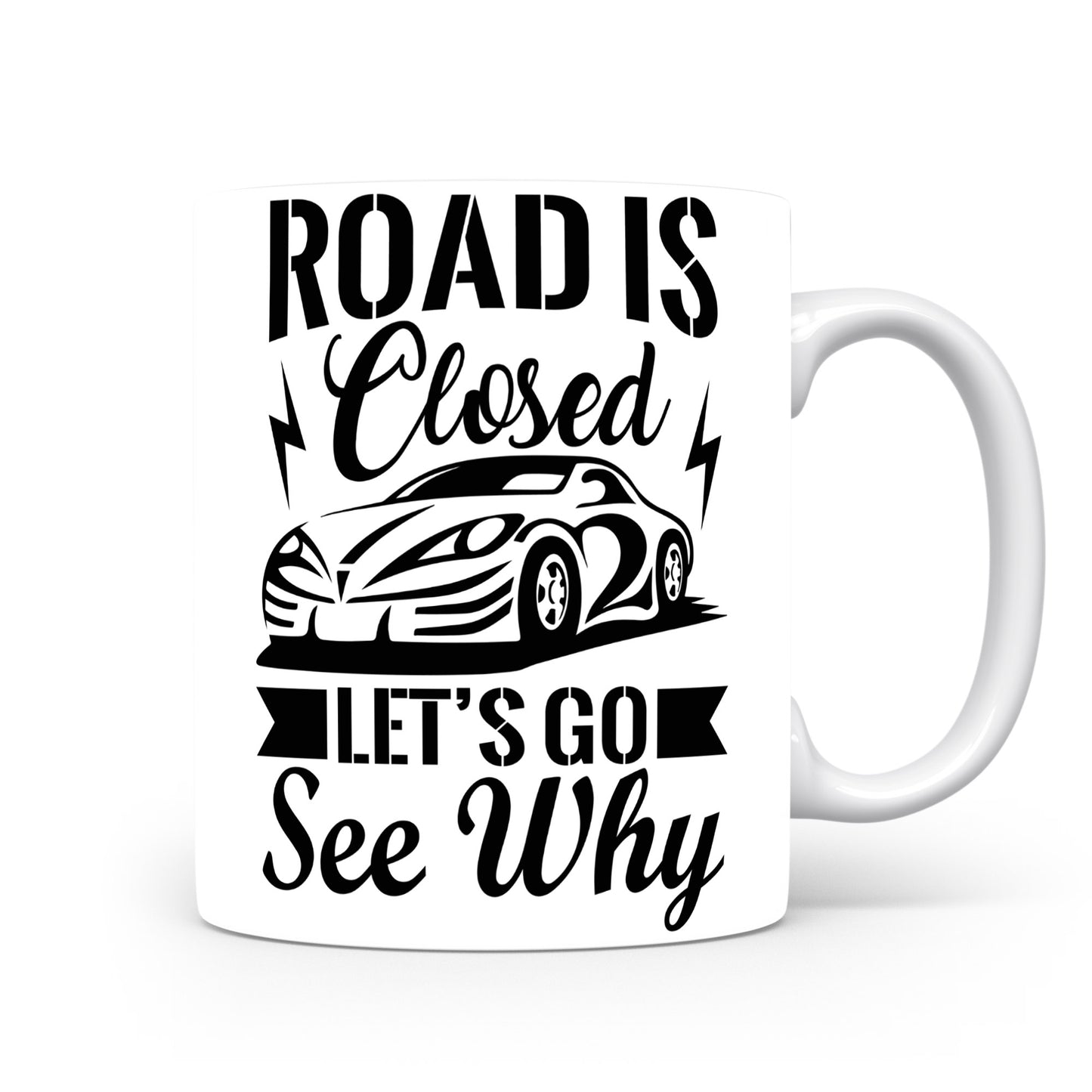 Hrnek pro automobilové nadšence – ROAD IS Closed