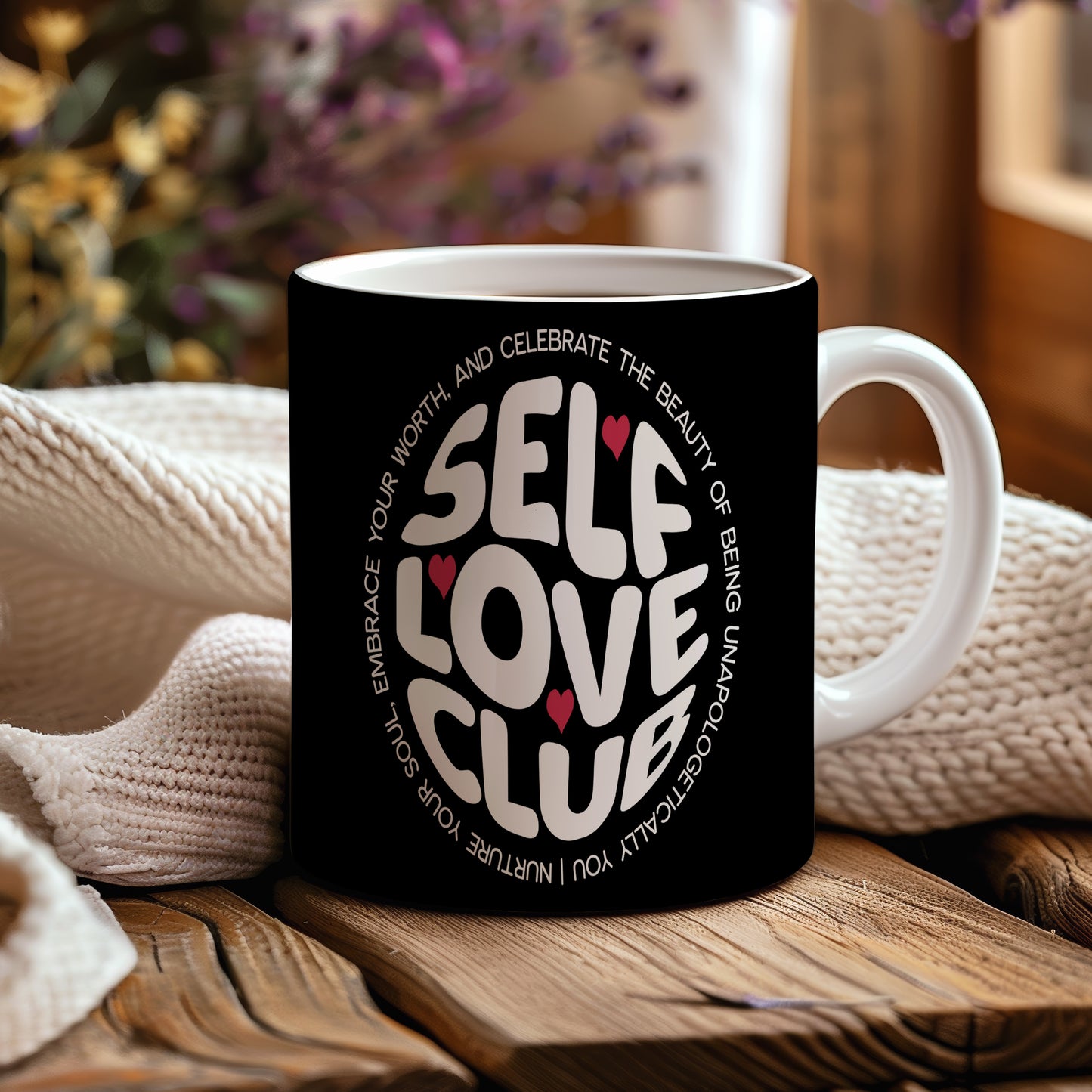 Hrnek s motivačním citátem – Self Love Club