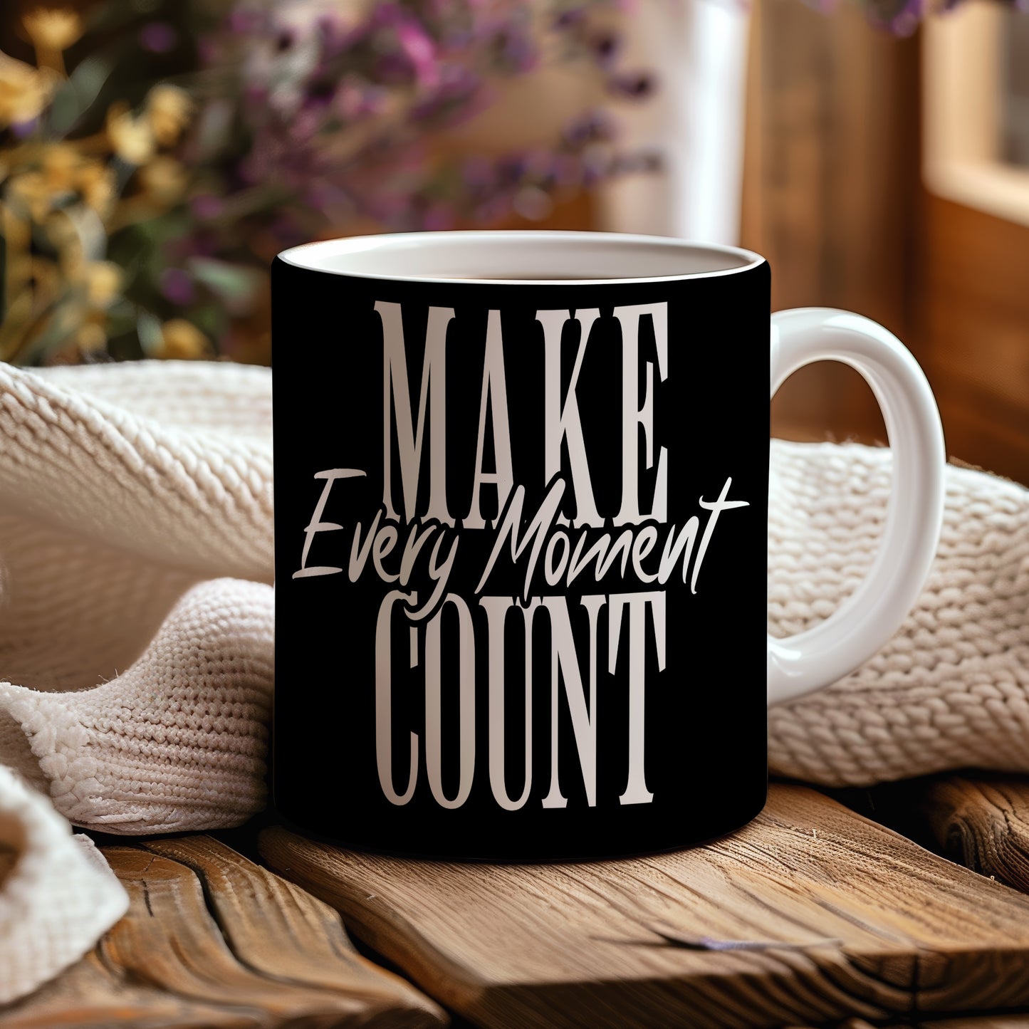 Hrnek s motivačním citátem – Make Every Moment Count