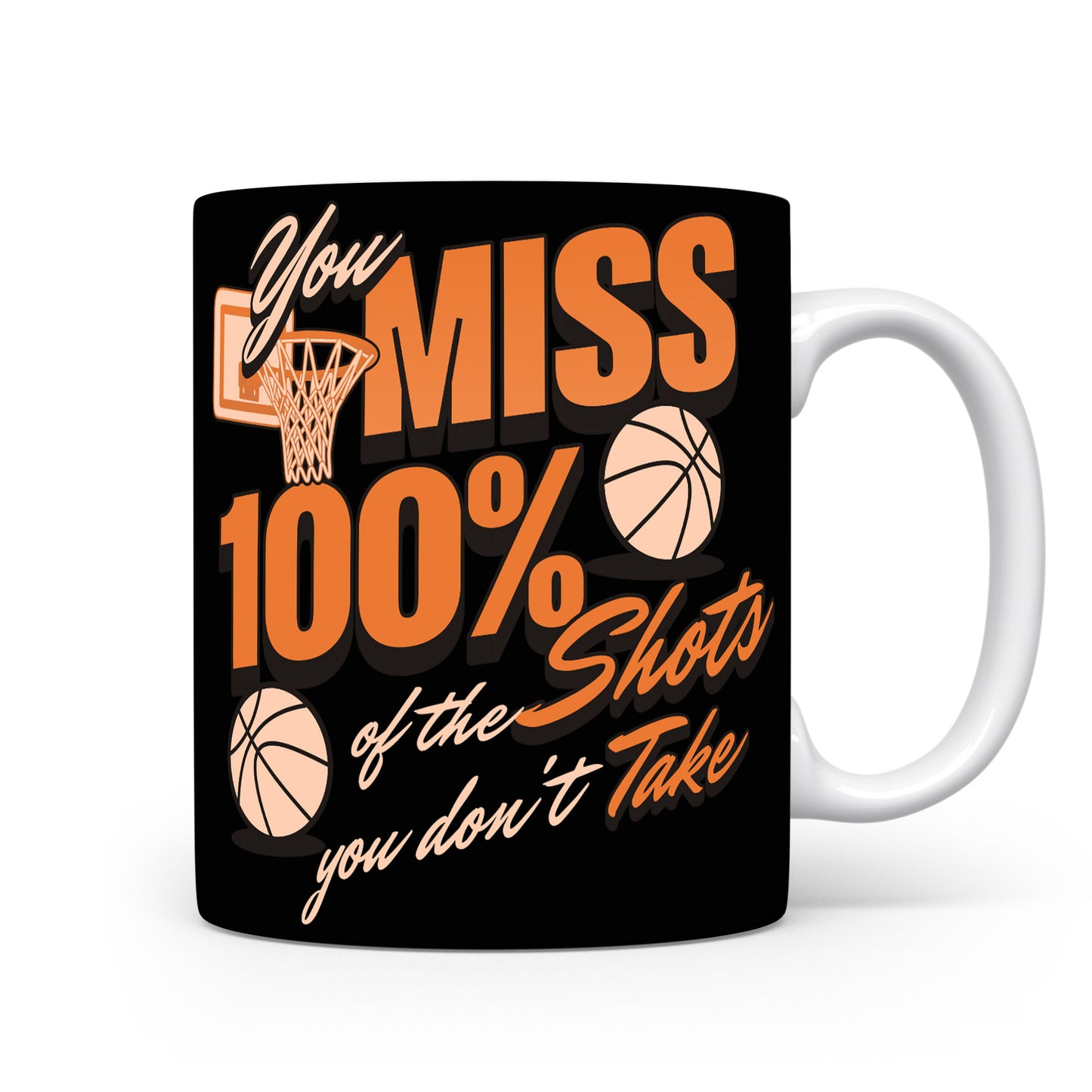 Hrnek s motivačním citátem – You Miss 100%