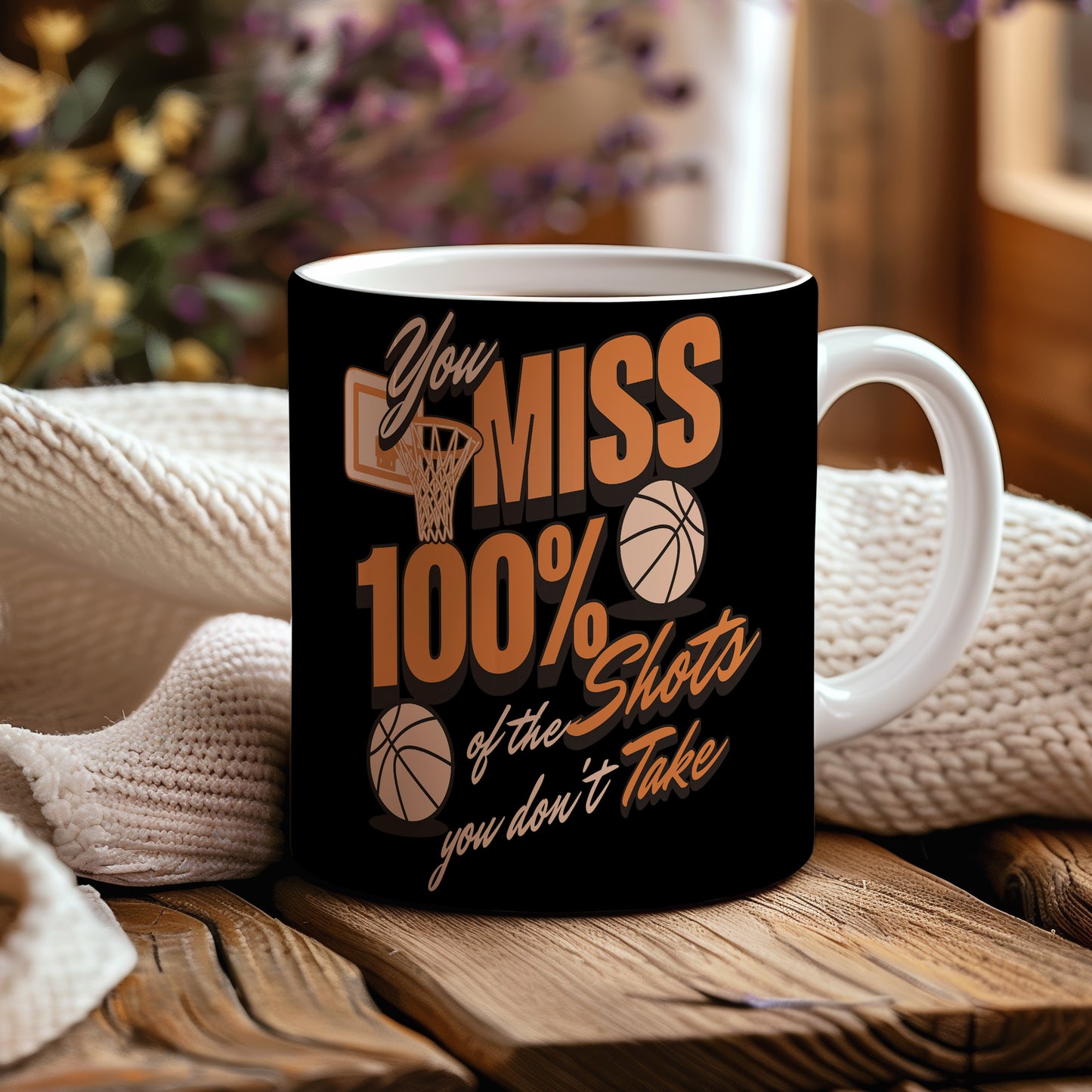 Hrnek s motivačním citátem – You Miss 100%