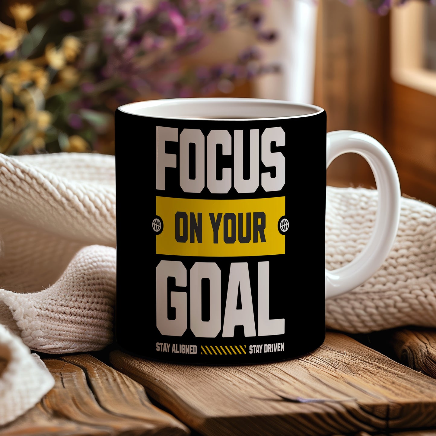 Hrnek s motivačním citátem – Focus on Your Goal