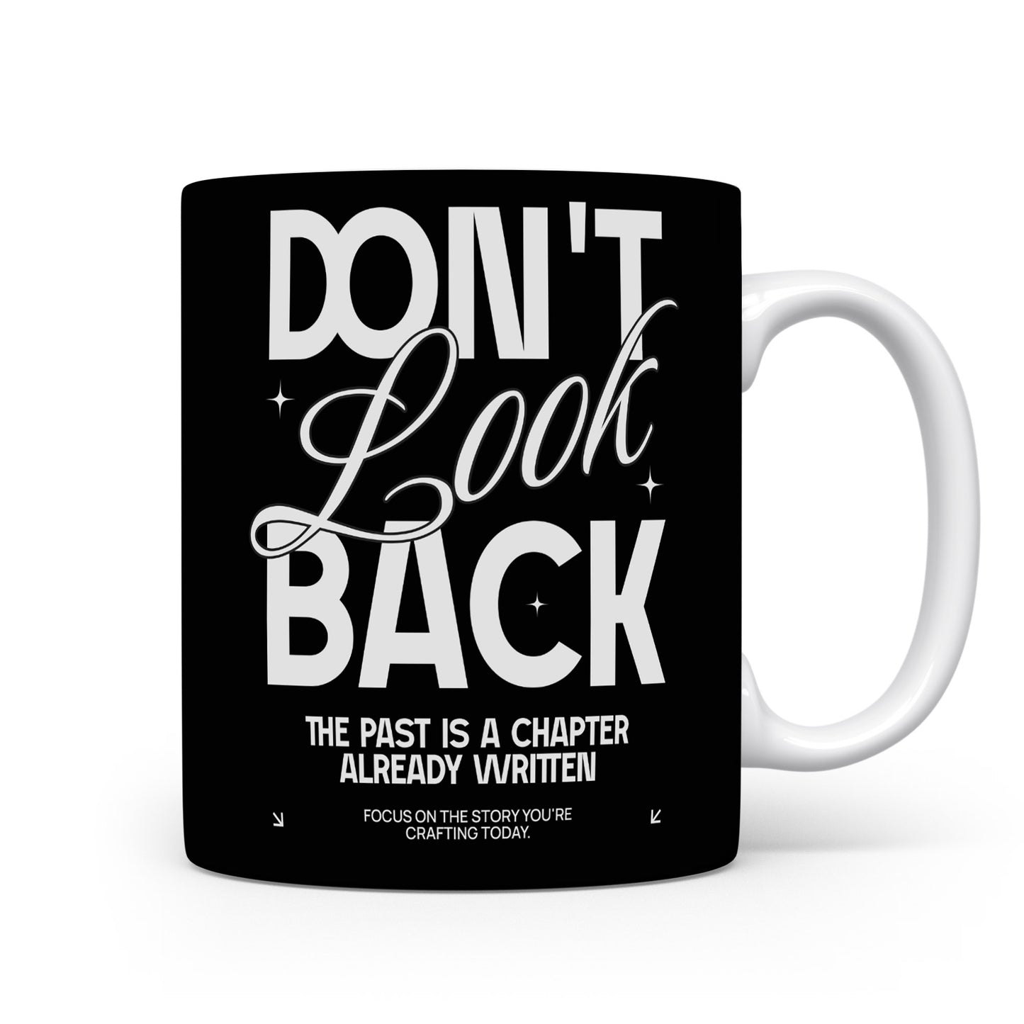 Hrnek s motivačním citátem – Don't Look Back