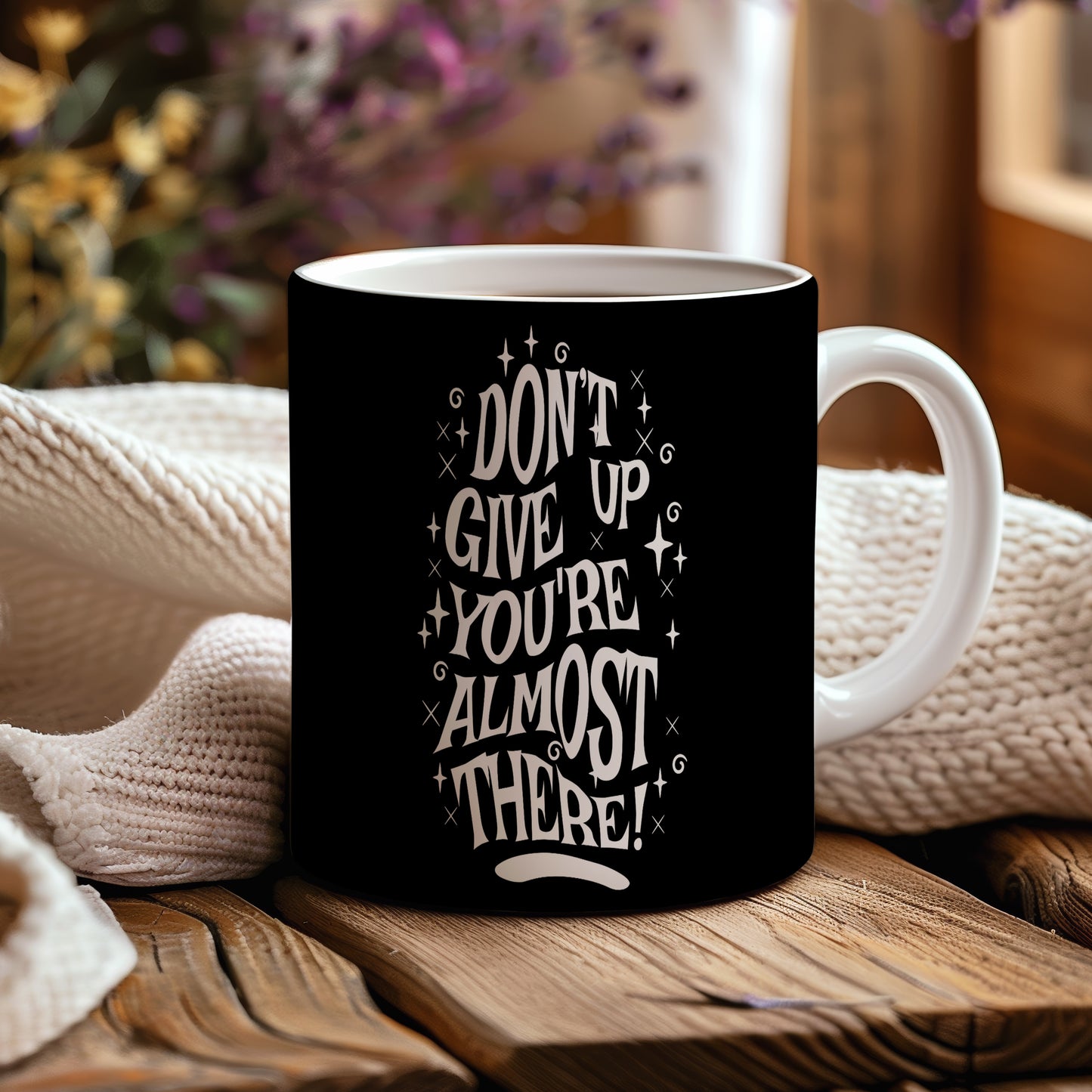 Hrnek s motivačním citátem – Don't Give Up