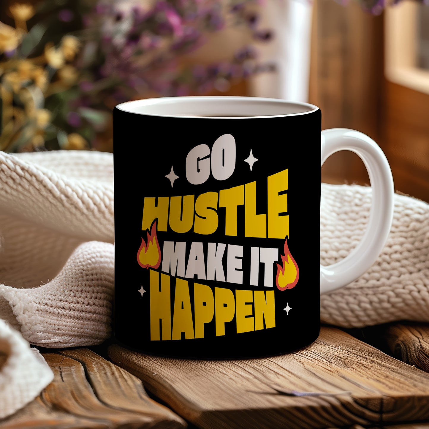 Hrnek s motivačním citátem – Go Hustle
