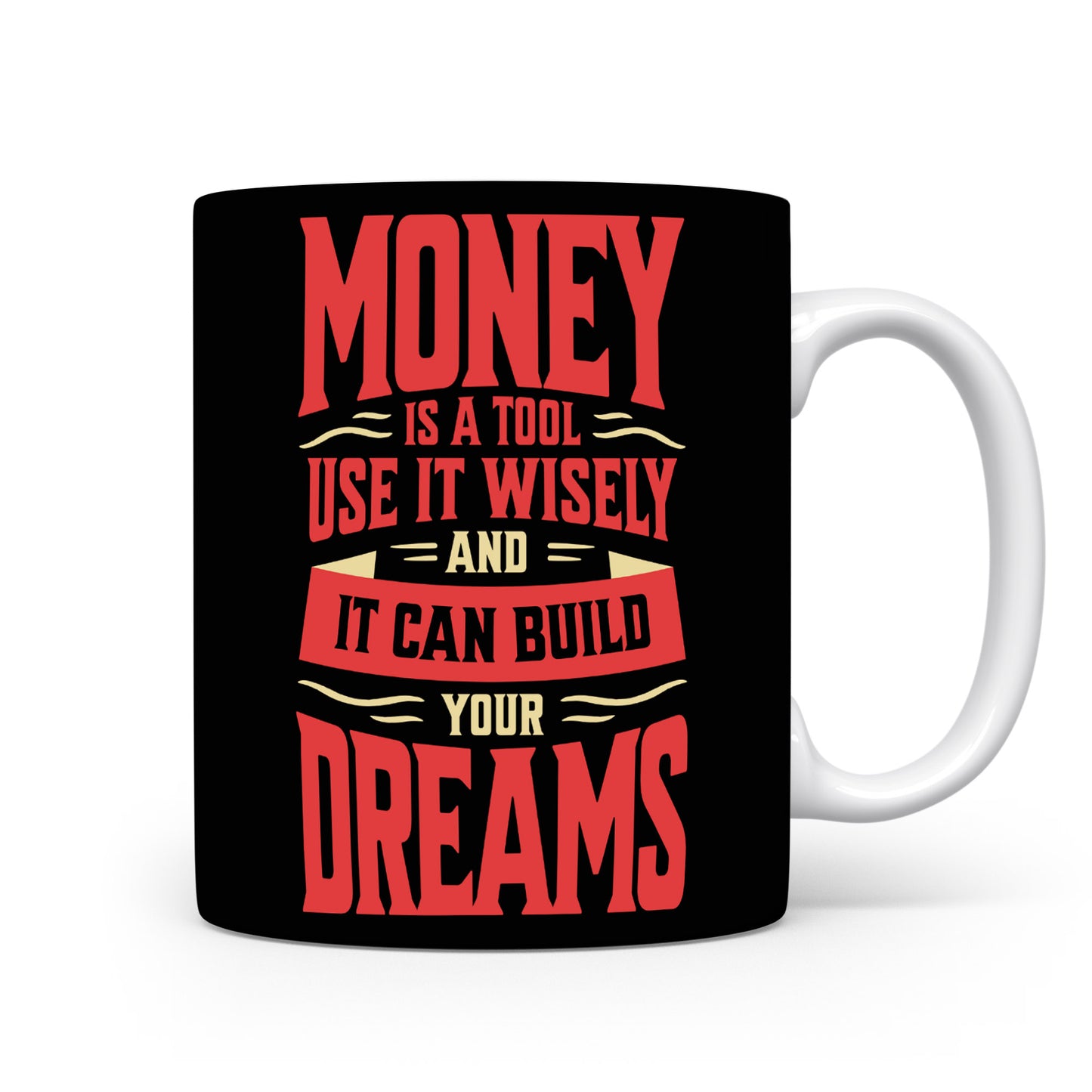 Hrnek s motivačním citátem – Money is a Tool