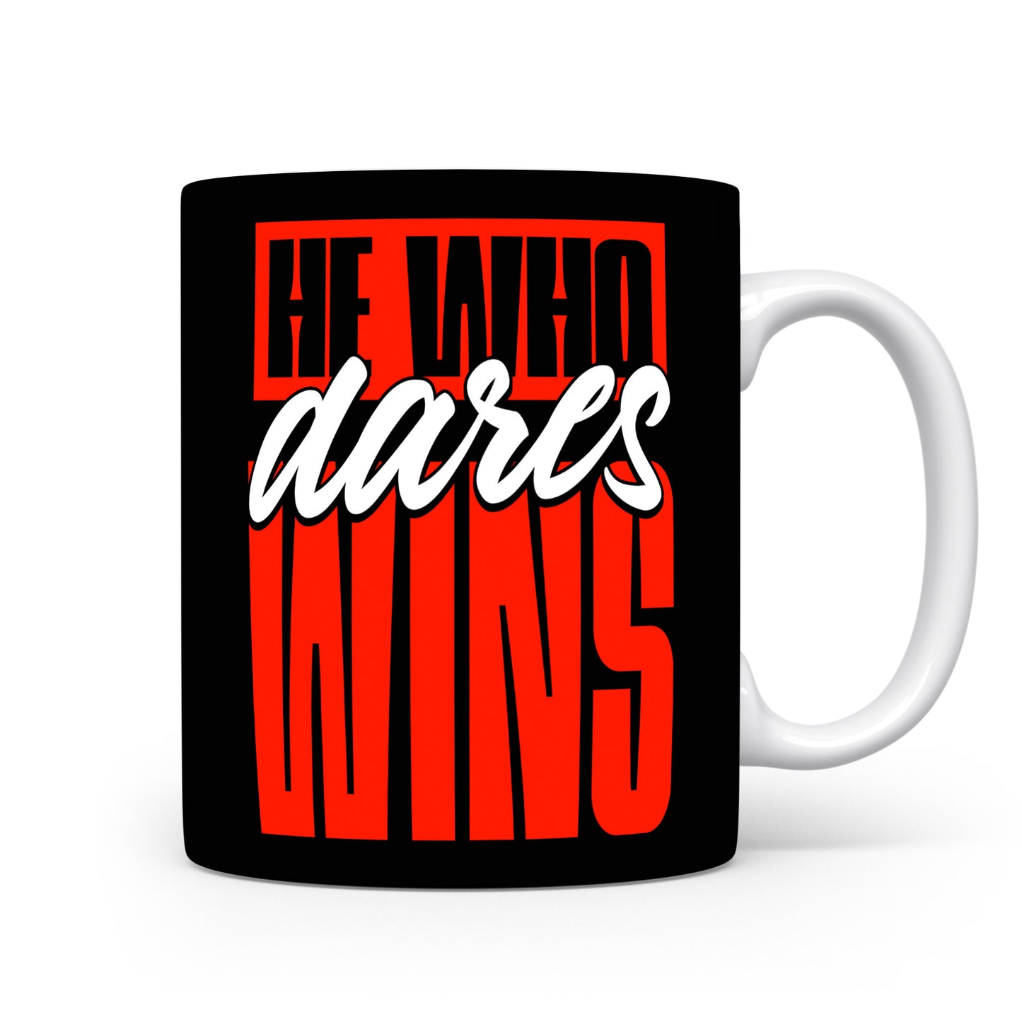 Hrnek s motivačním citátem – Dares Wins
