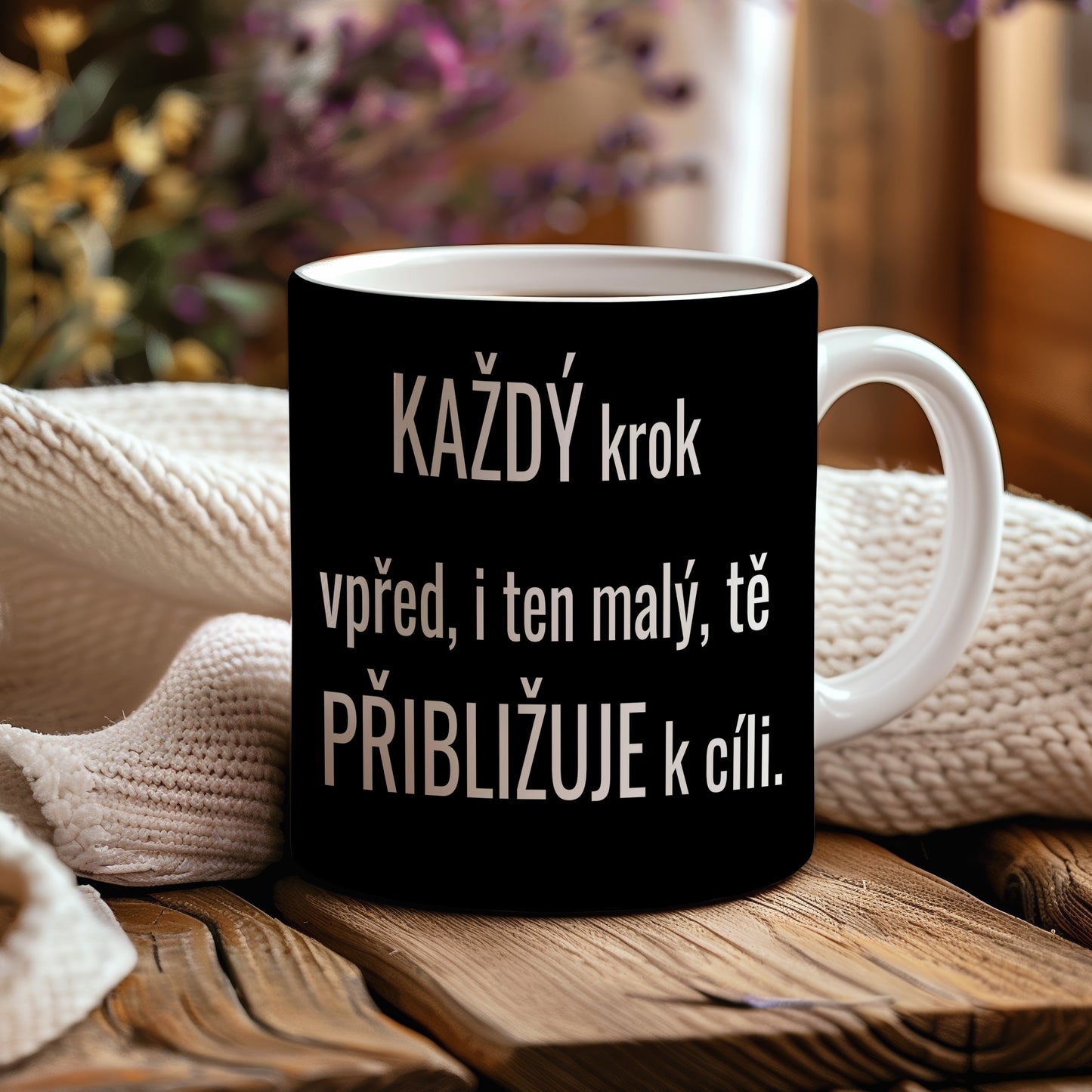 Motivační hrnek – KAŽDÝ krok vpřed