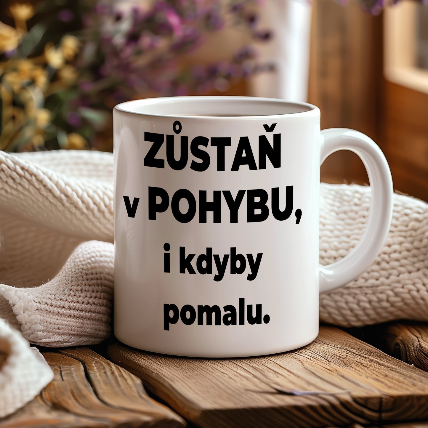 Motivační hrnek – Zůstaň v pohybu