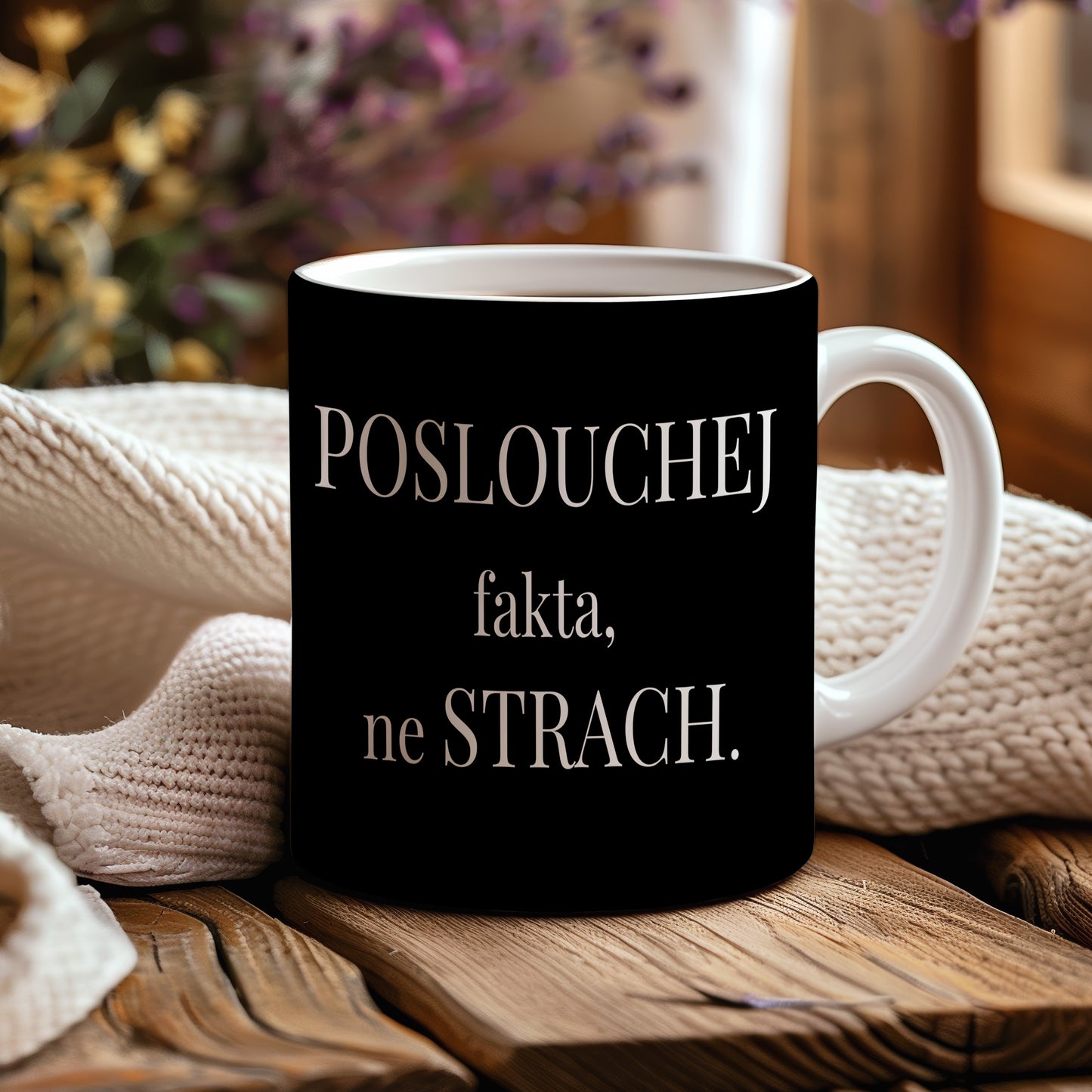 Motivační hrnek – Poslouchej fakta
