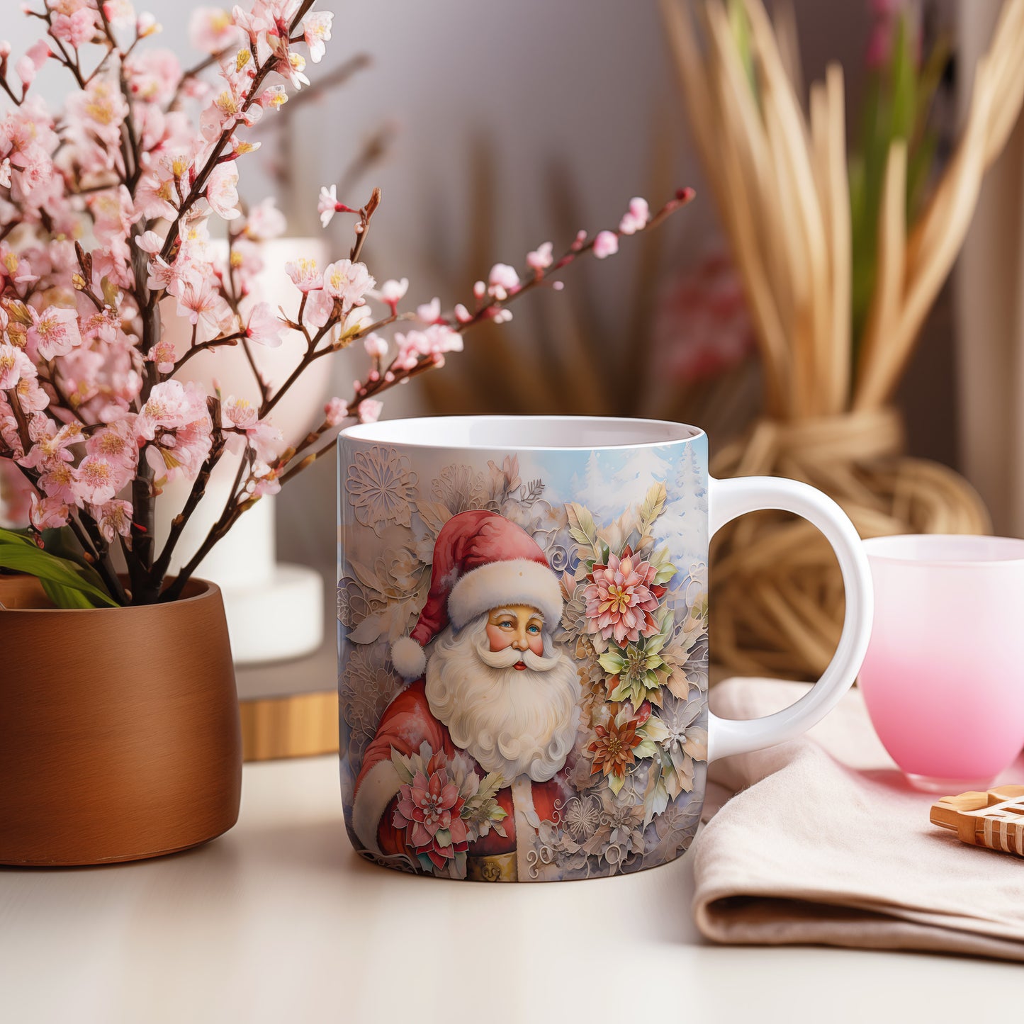 Vánoční hrnek se Santou Clausem – elegantní motiv