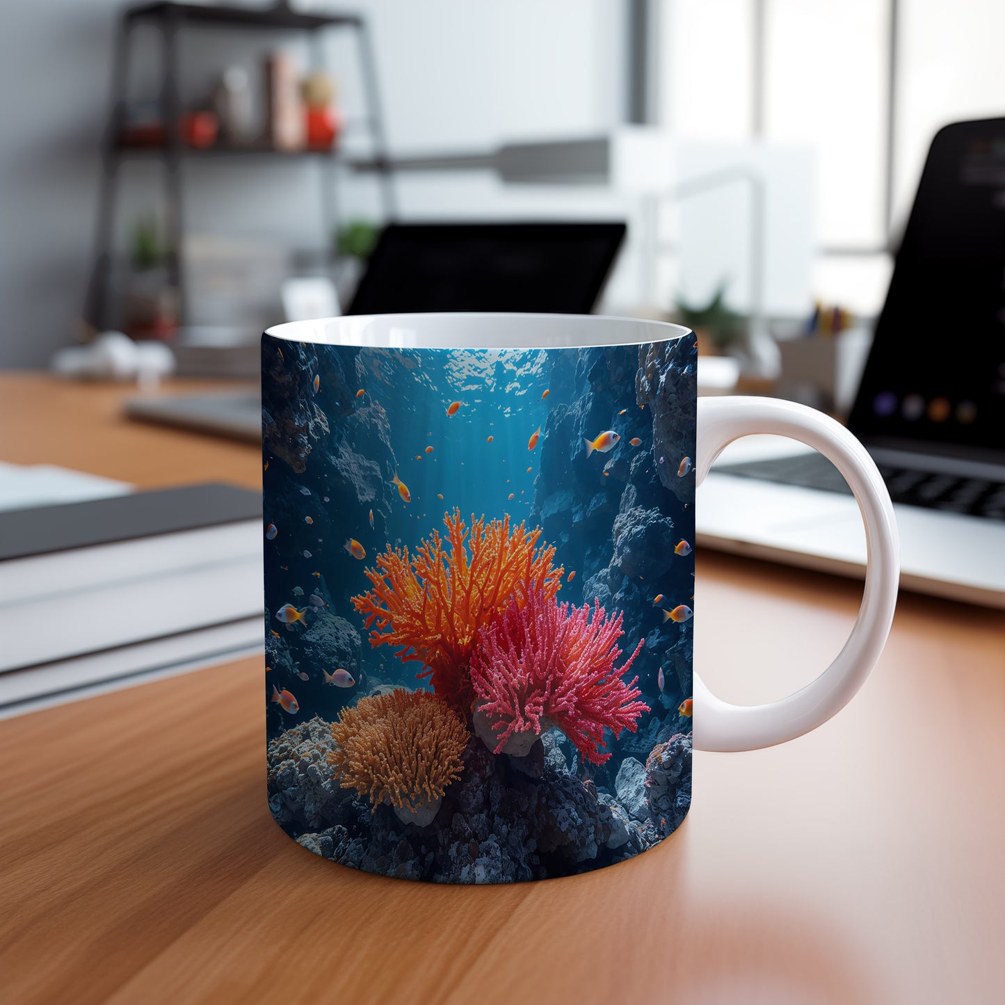 Hrnek s motivem z vodního světa – Korálové sny