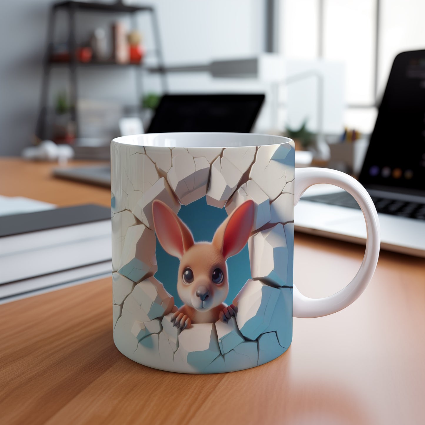 Hrnek s roztomilým zvířetem 3D efektem