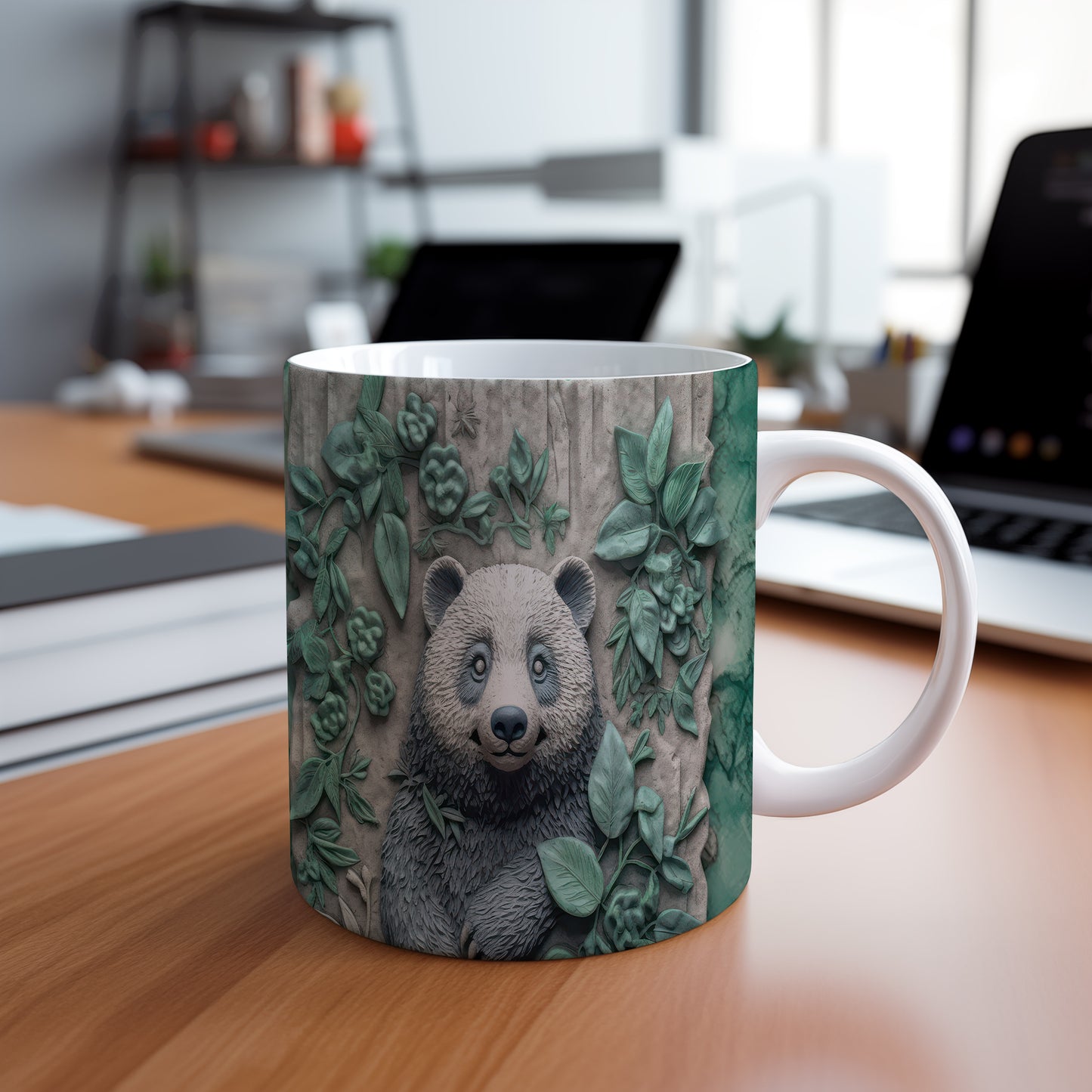 Hrnek s roztomilou pandou – 3D efektem