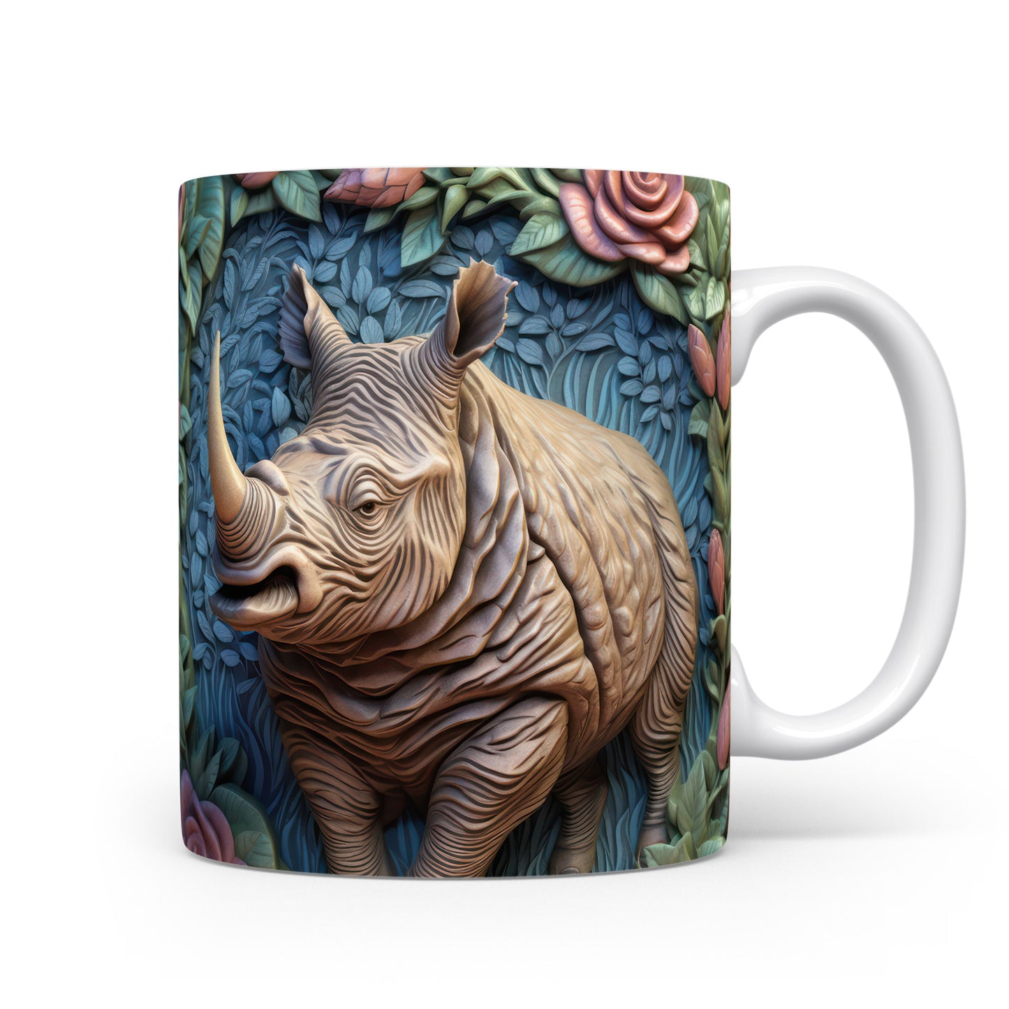 Hrnek s rhinocerozím motivem