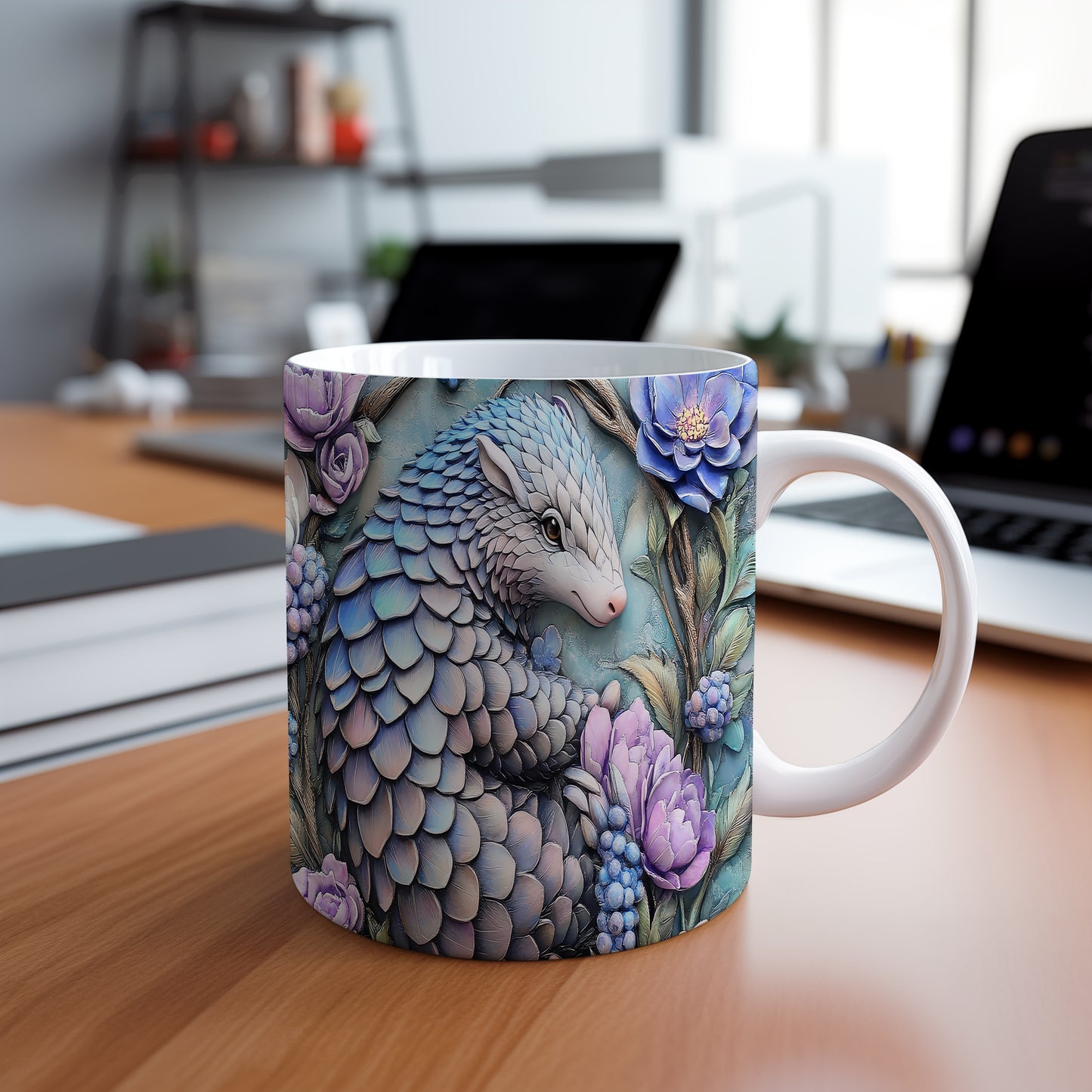 Hrnek s roztomilým pangolinem