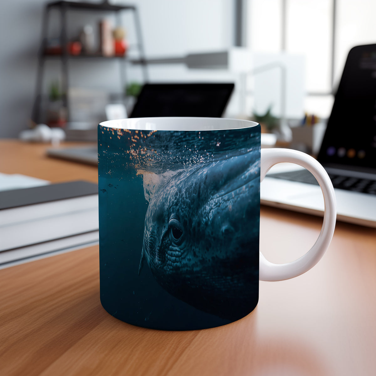 Hrnek s motivem z vodního světa – Oceánské vlnění