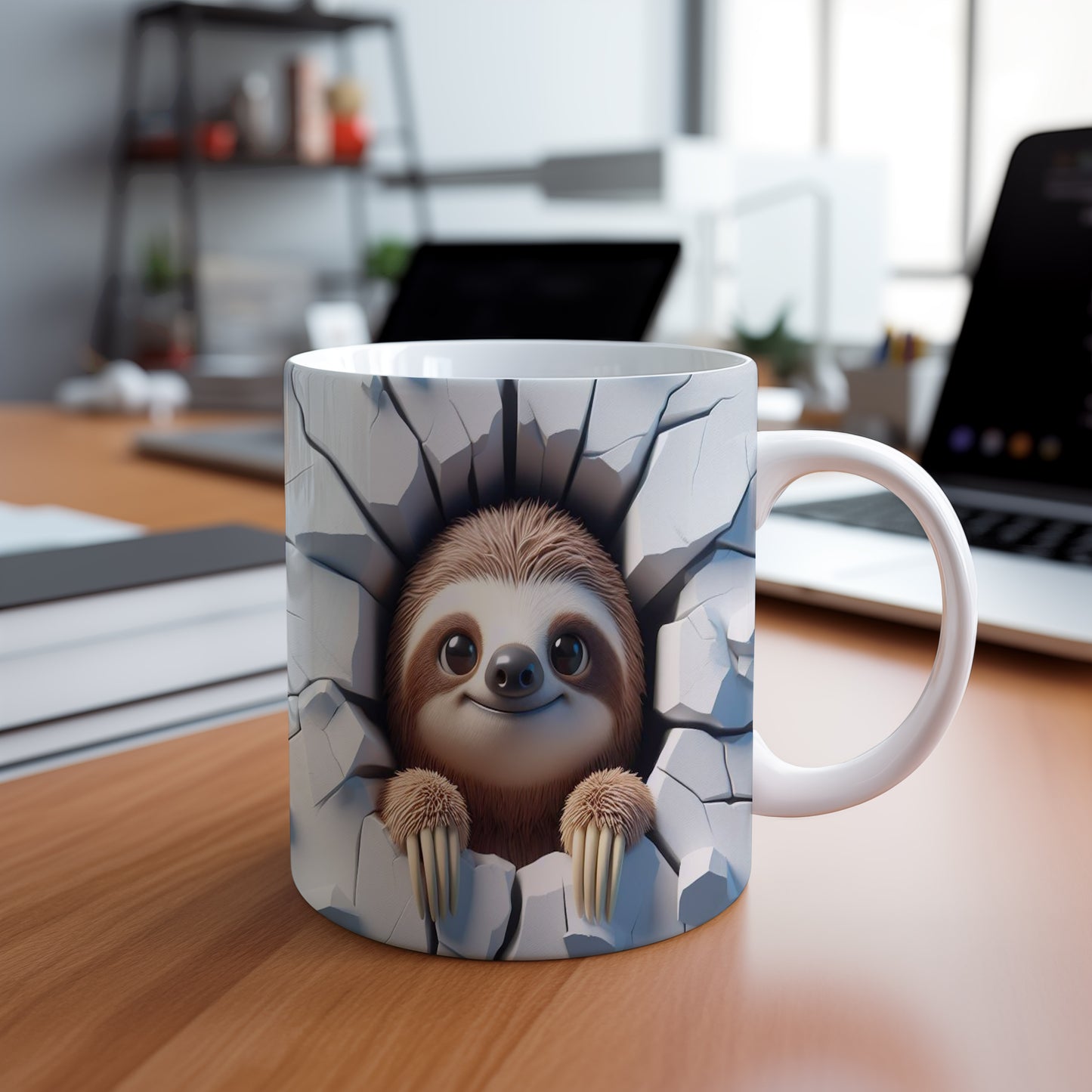 Hrnek se šťastným lenochodem