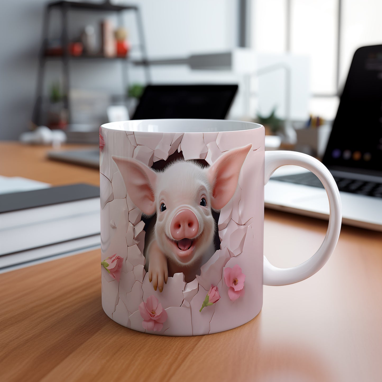 Hrnek s roztomilým prasátkem