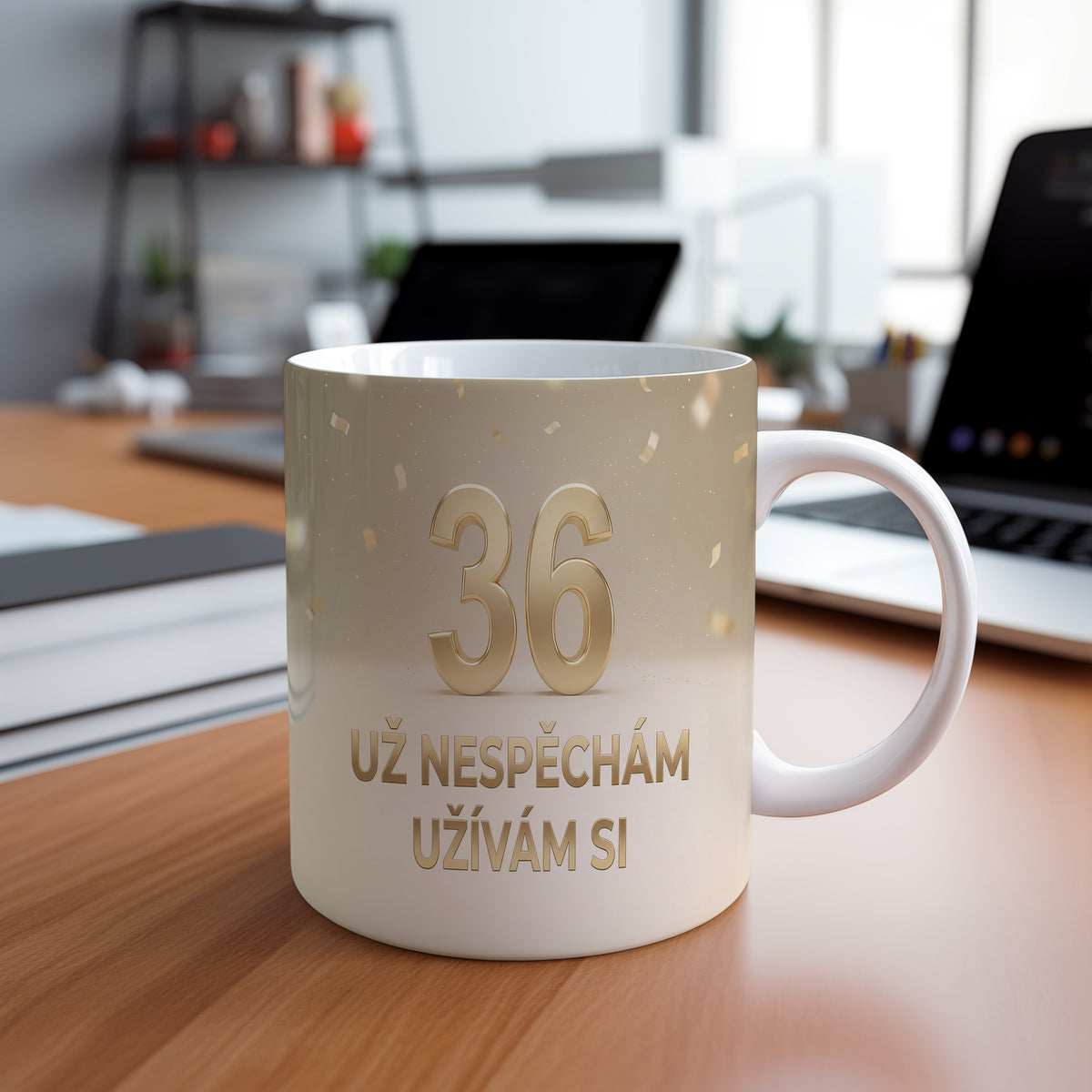 Narozeninový hrnek 36 let – UŽ NESPĚCHÁM UŽÍVÁM SI