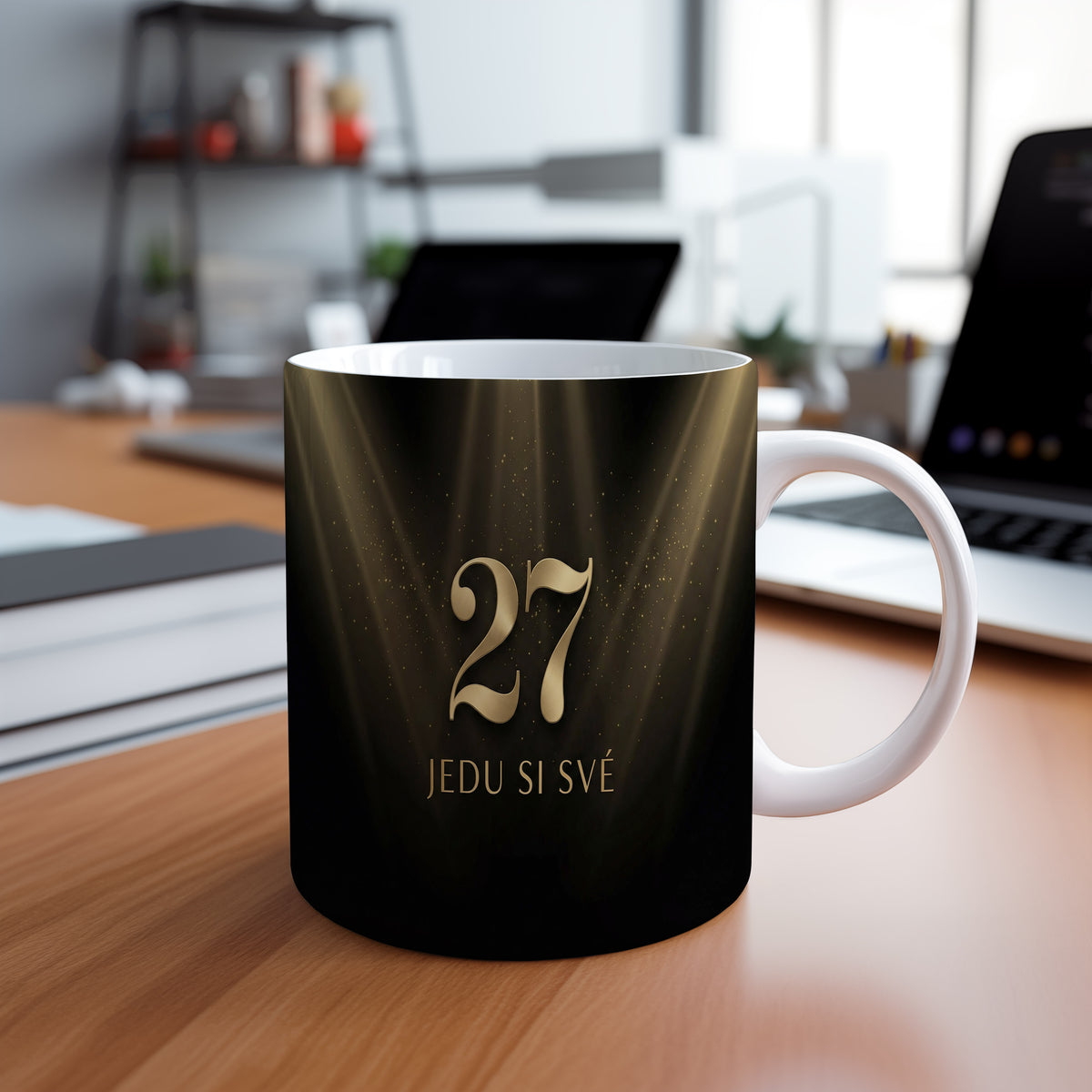 Narozeninový hrnek 27 let – JEDU SI SVÉ