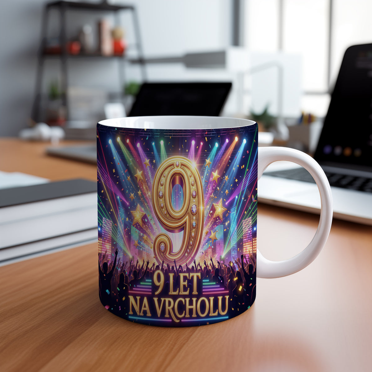 Narozeninový hrnek 9 let – 9 LET NA VRCHOLU