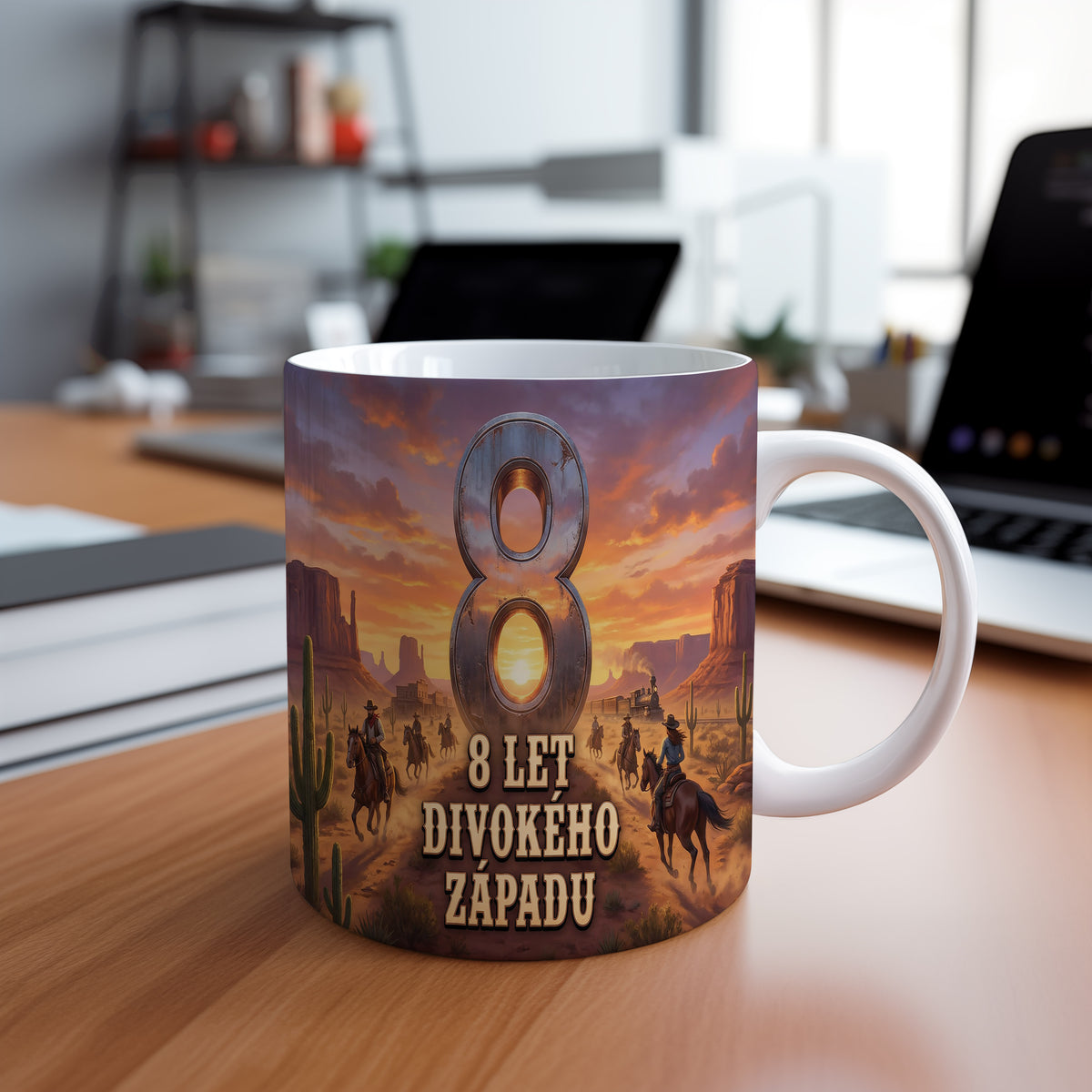 Narozeninový hrnek 8 let – 8 LET DIVOKÉHO ZÁPADU