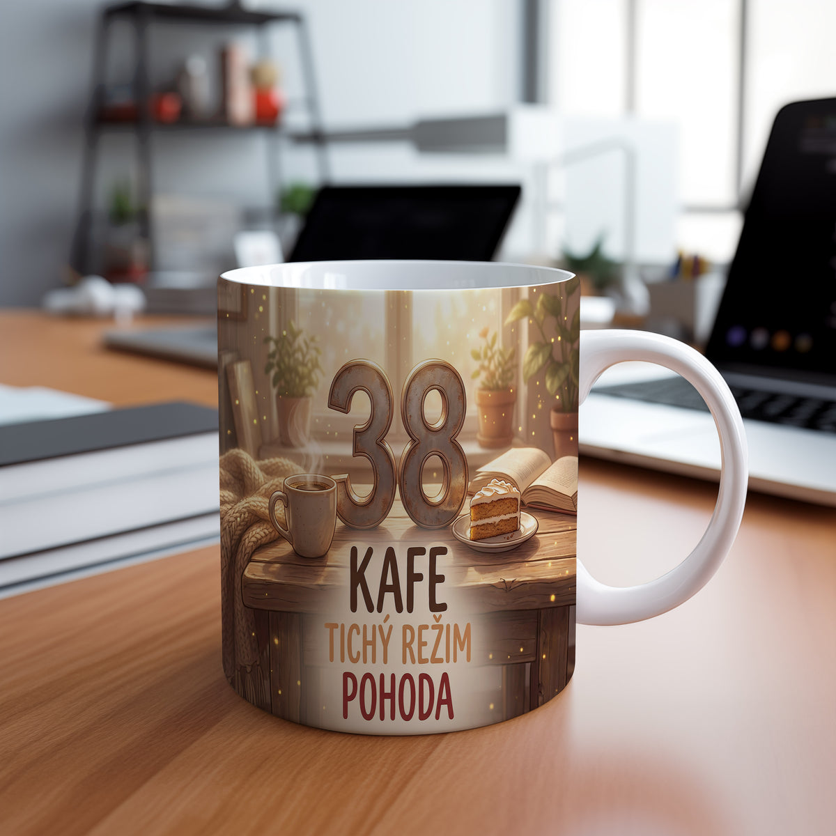 Narozeninový hrnek 38 let – KAFE TICHÝ REŽIM POHODA