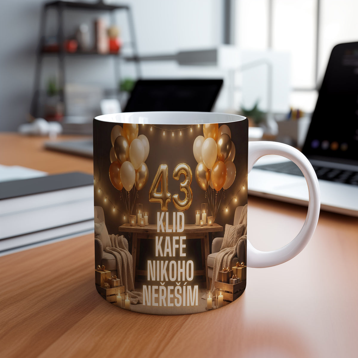 Narozeninový hrnek 43 let – KLID KAFE NIKOHO NEŘEŠÍM