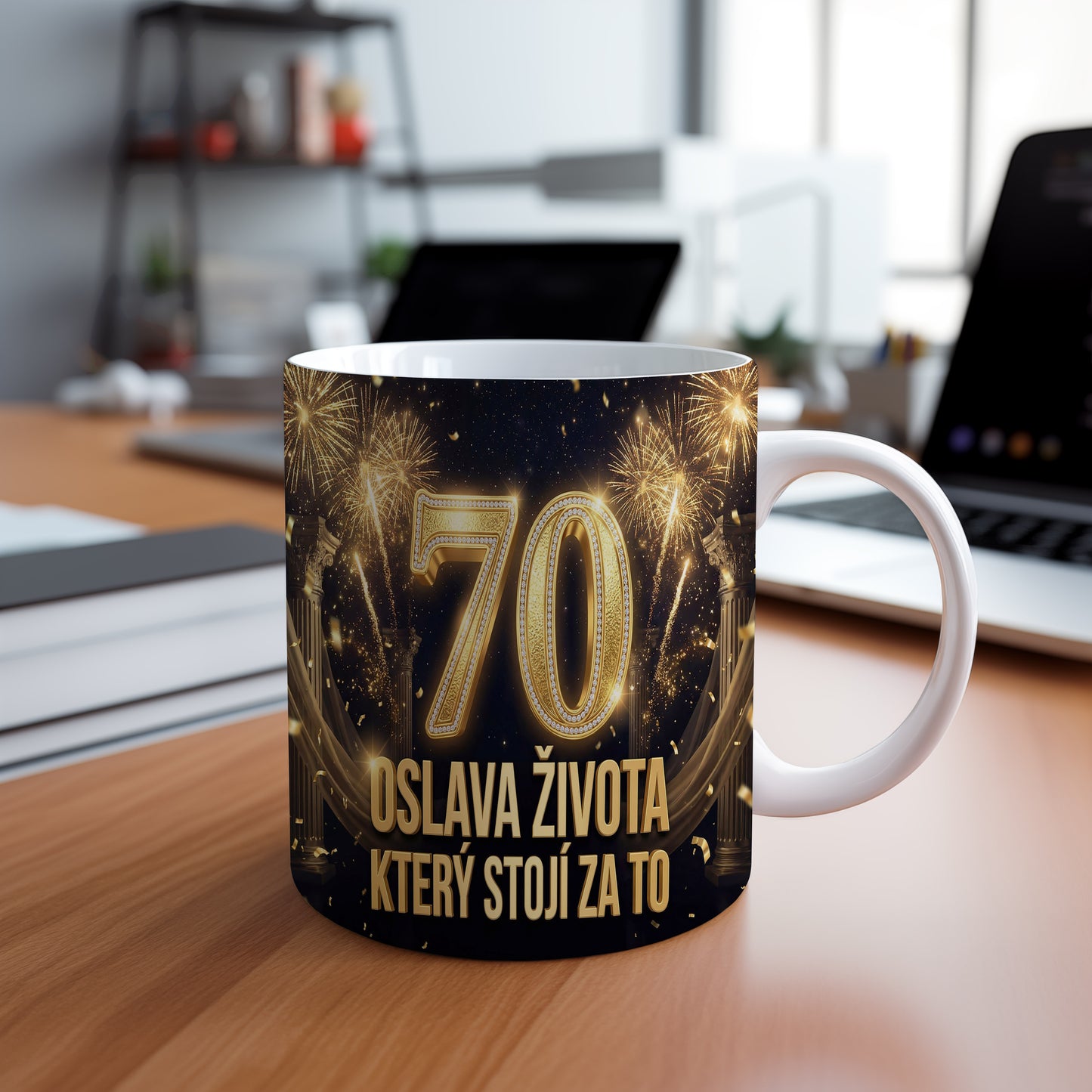 Narozeninový hrnek 70 let – OSLAVA ŽIVOTA, KTERÝ STOJÍ ZA TO