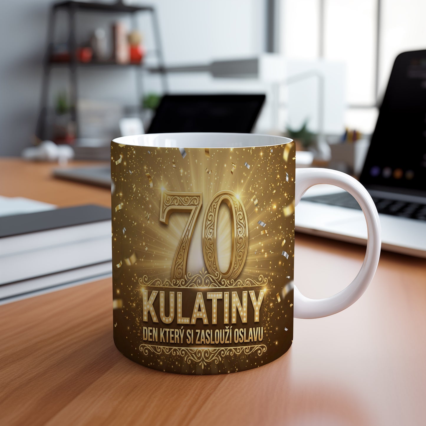 Narozeninový hrnek 70 let – DEN KTERÝ SI ZASLOUŽÍ OSLAVU