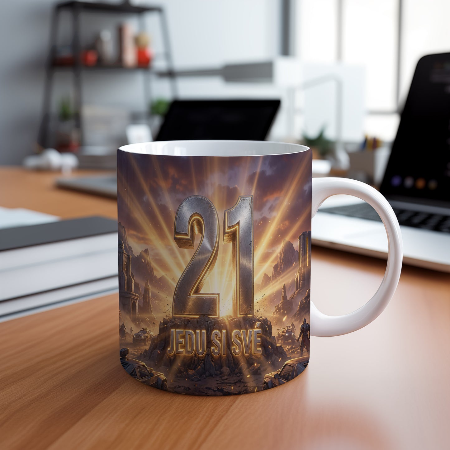 Narozeninový hrnek 21 let – JEDU SI SVÉ