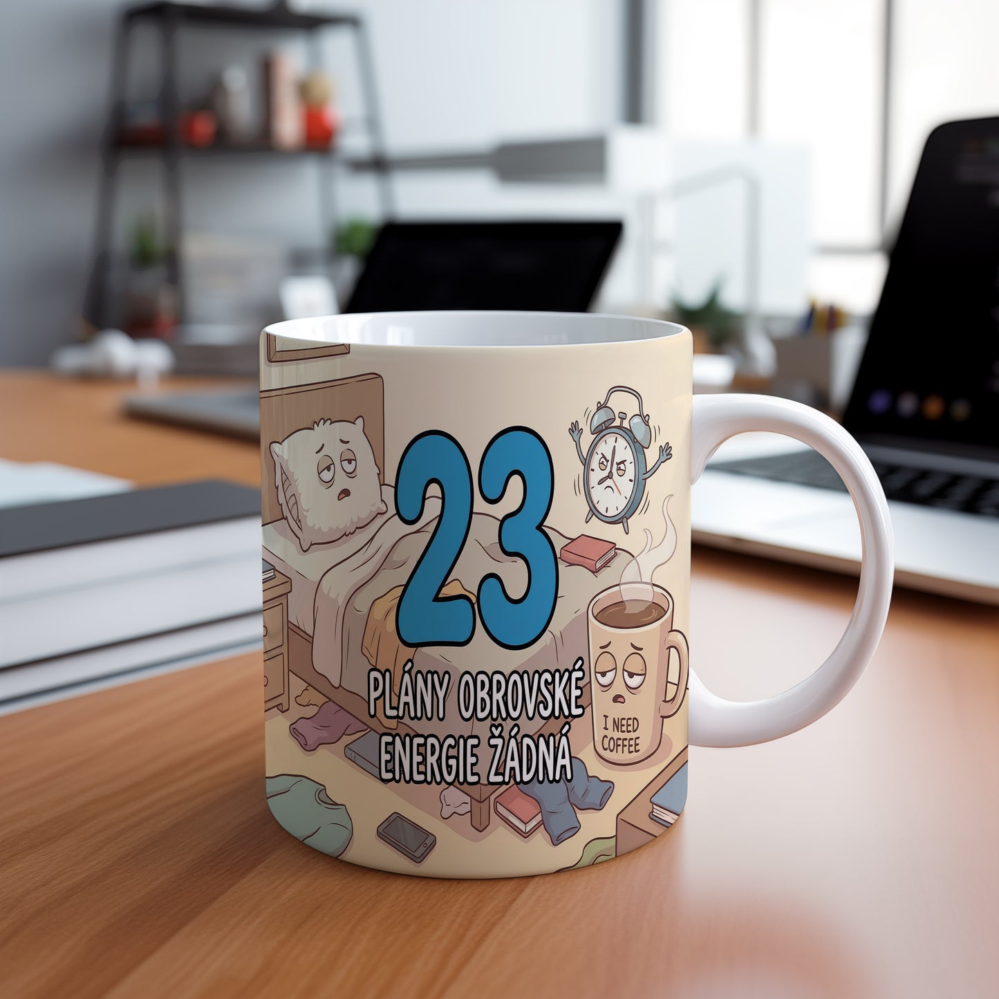 Narozeninový hrnek 23 let – PLÁNY OBROVSKÉ ENERGIE ŽÁDNÁ