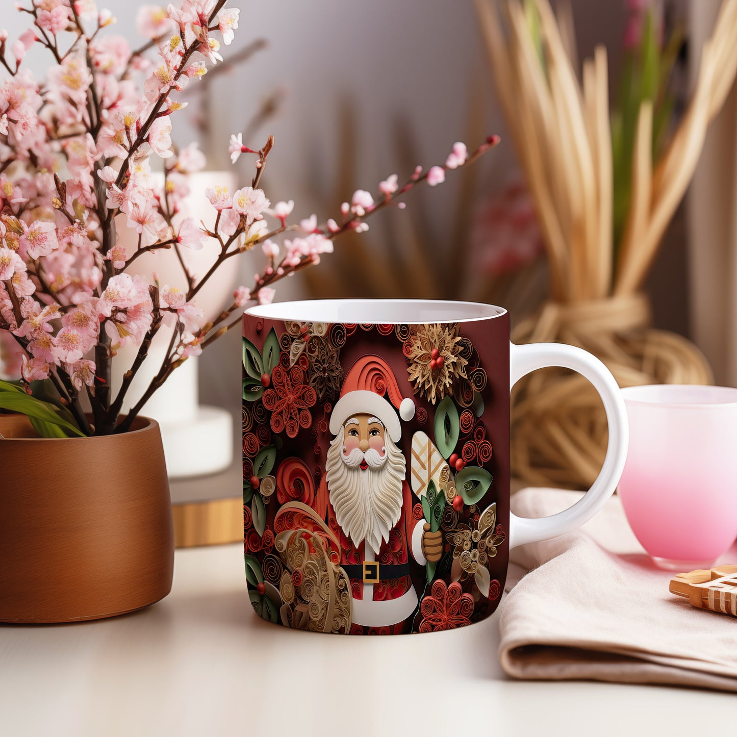 Hrnek s vánočním motivem Santy