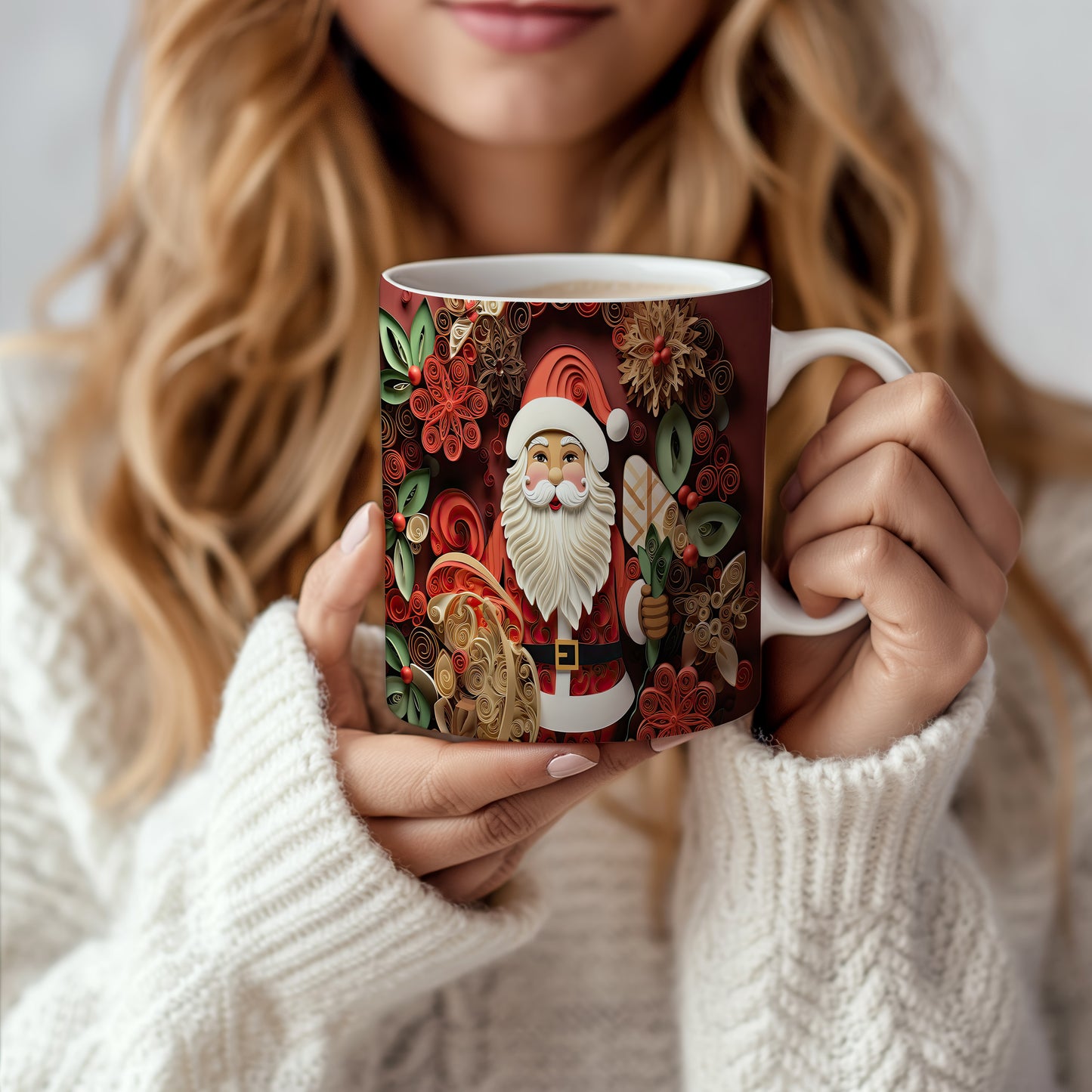 Hrnek s vánočním motivem Santy