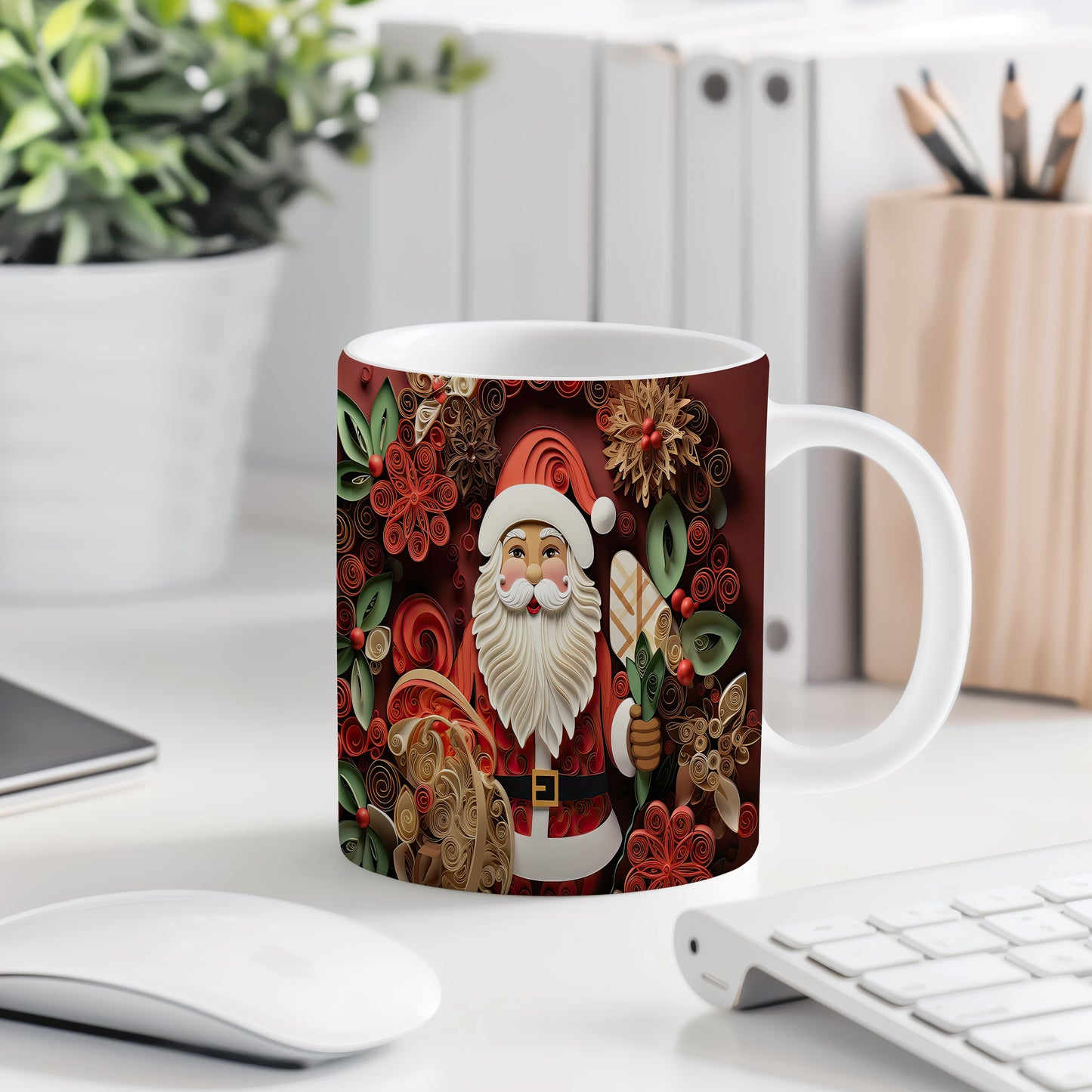 Hrnek s vánočním motivem Santy
