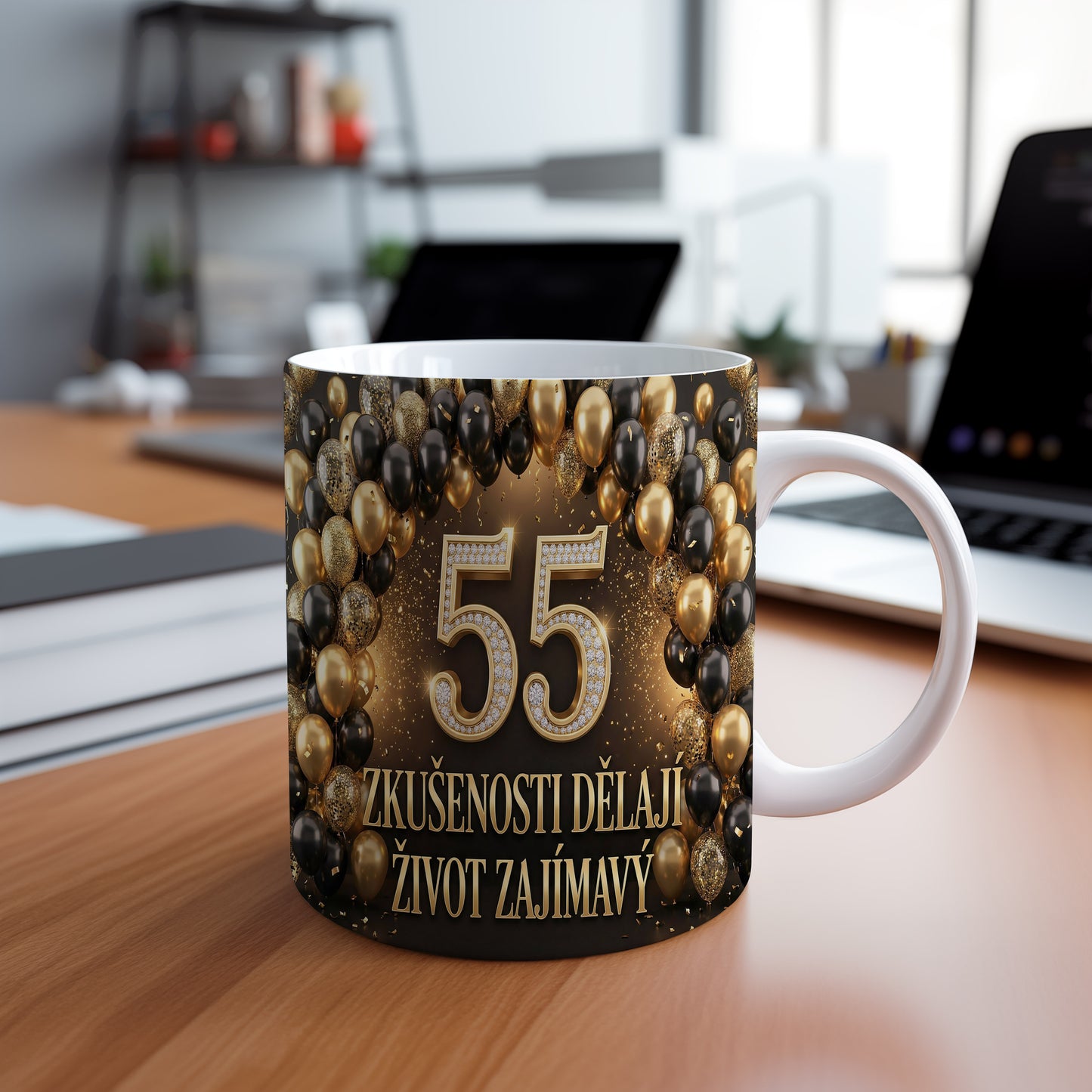 Narozeninový hrnek 55 let – ZKUŠENOSTI DĚLAJÍ ŽIVOT ZAJÍMAVÝ