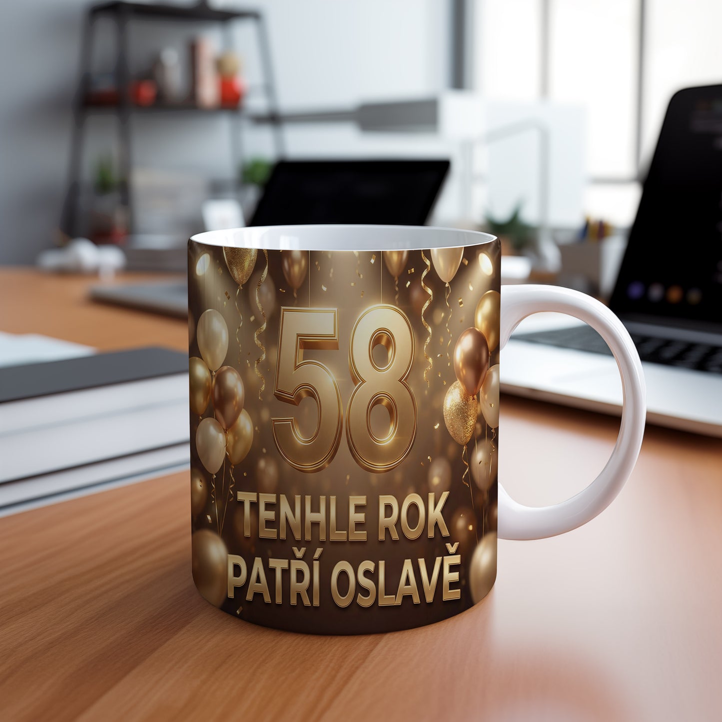 Narozeninový hrnek 58 let – TENHLE ROK PATŘÍ OSLAVĚ