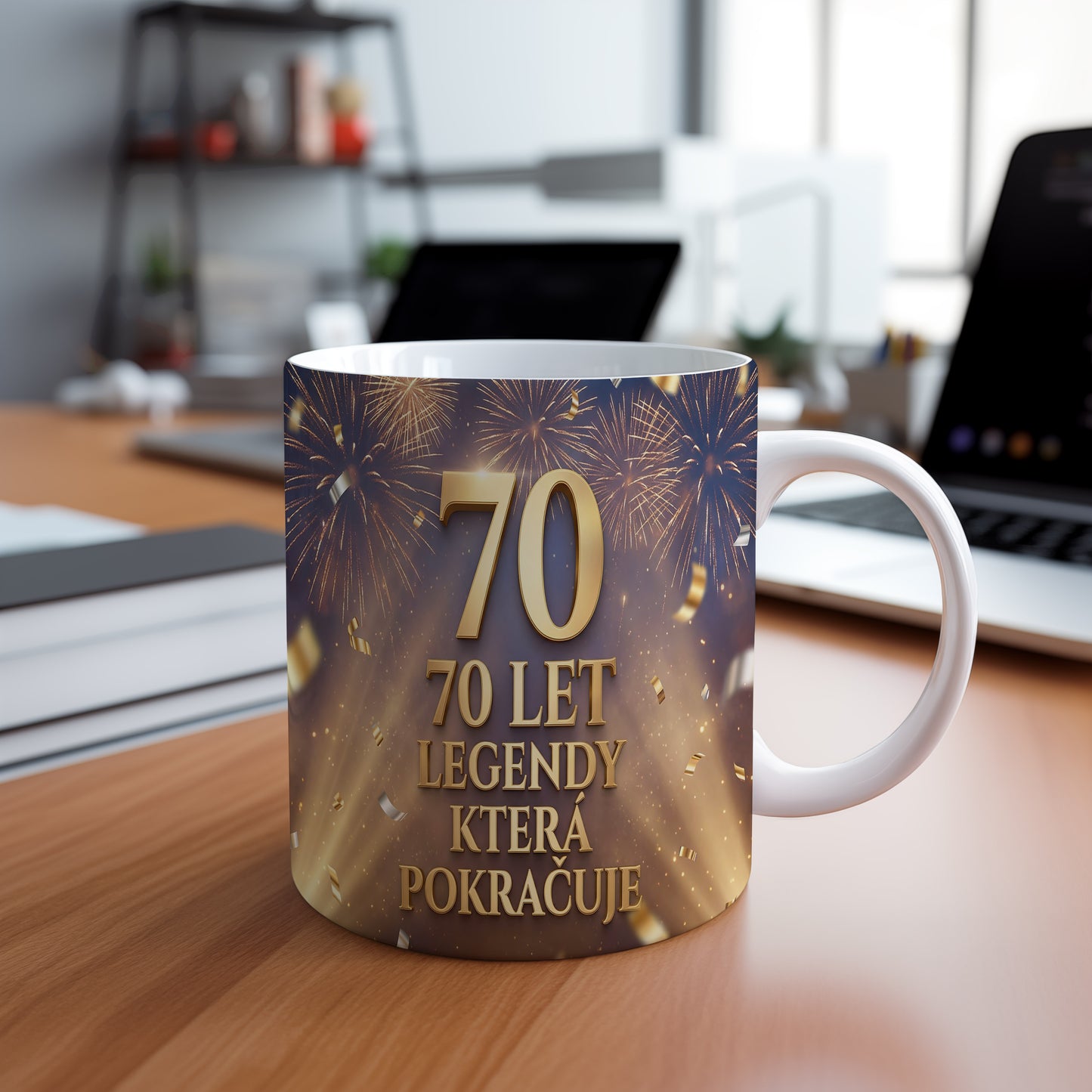 Narozeninový hrnek 70 let – 70 LET LEGENDY KTERÁ POKRAČUJE