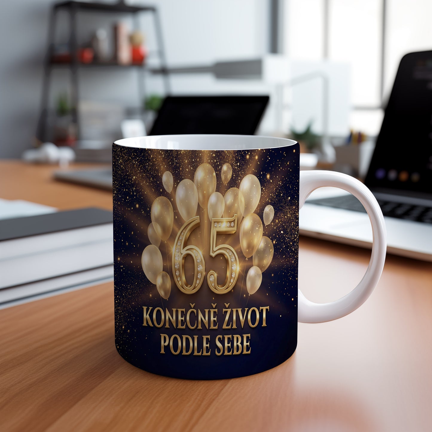 Narozeninový hrnek 65 let – KONEČNĚ ŽIVOT PODLE SEBE