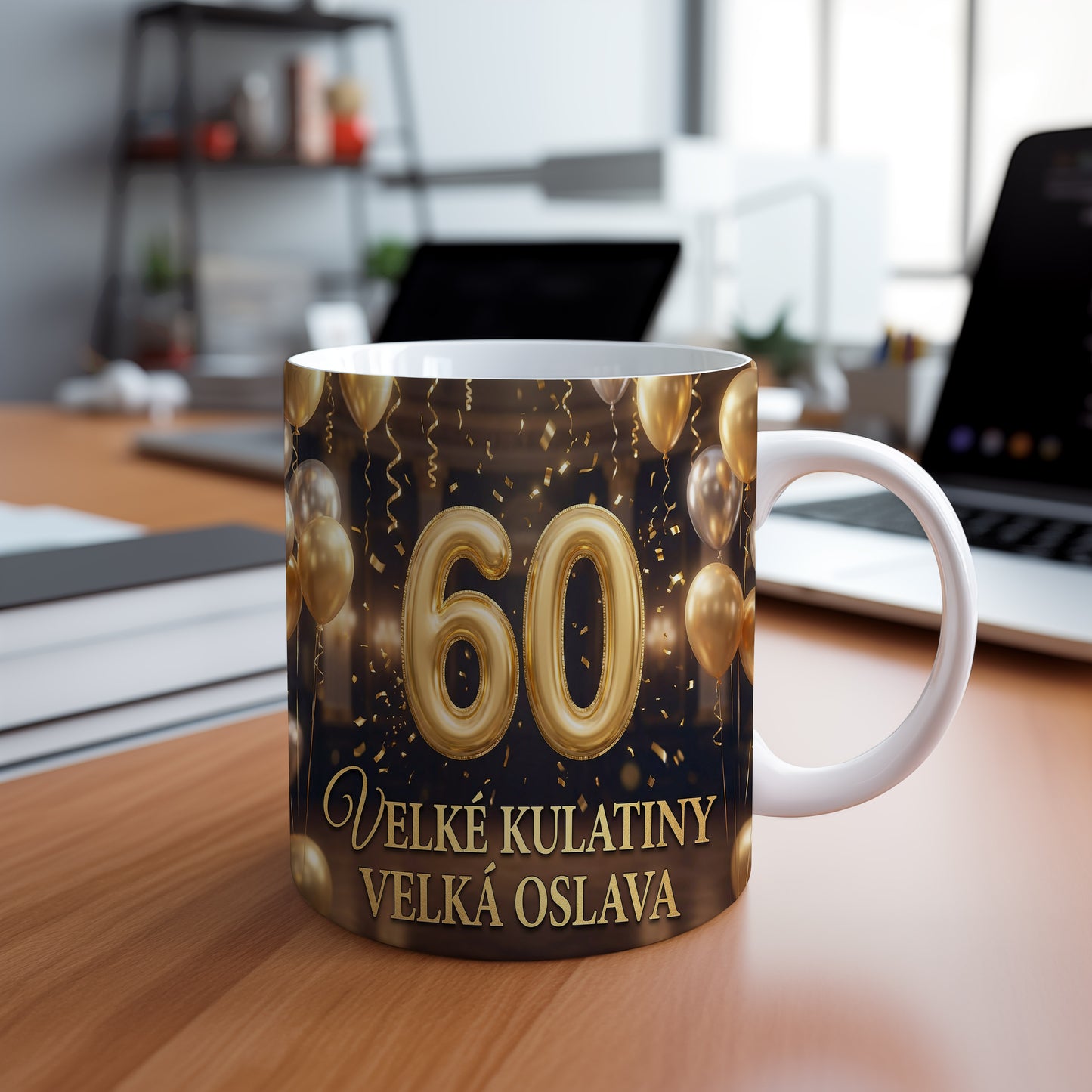 Narozeninový hrnek 60 let – VELKÉ KULATINY VELKÁ OSLAVA