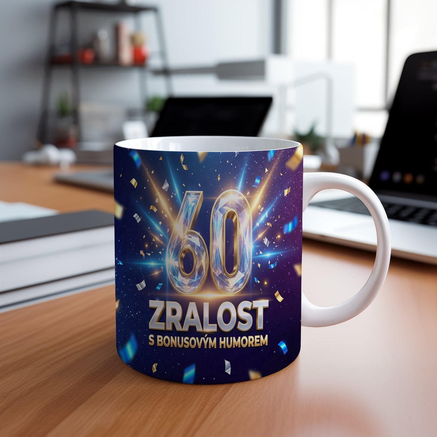 Narozeninový hrnek 60 let – ZRALOST S BONUSOVÝM HUMOREM
