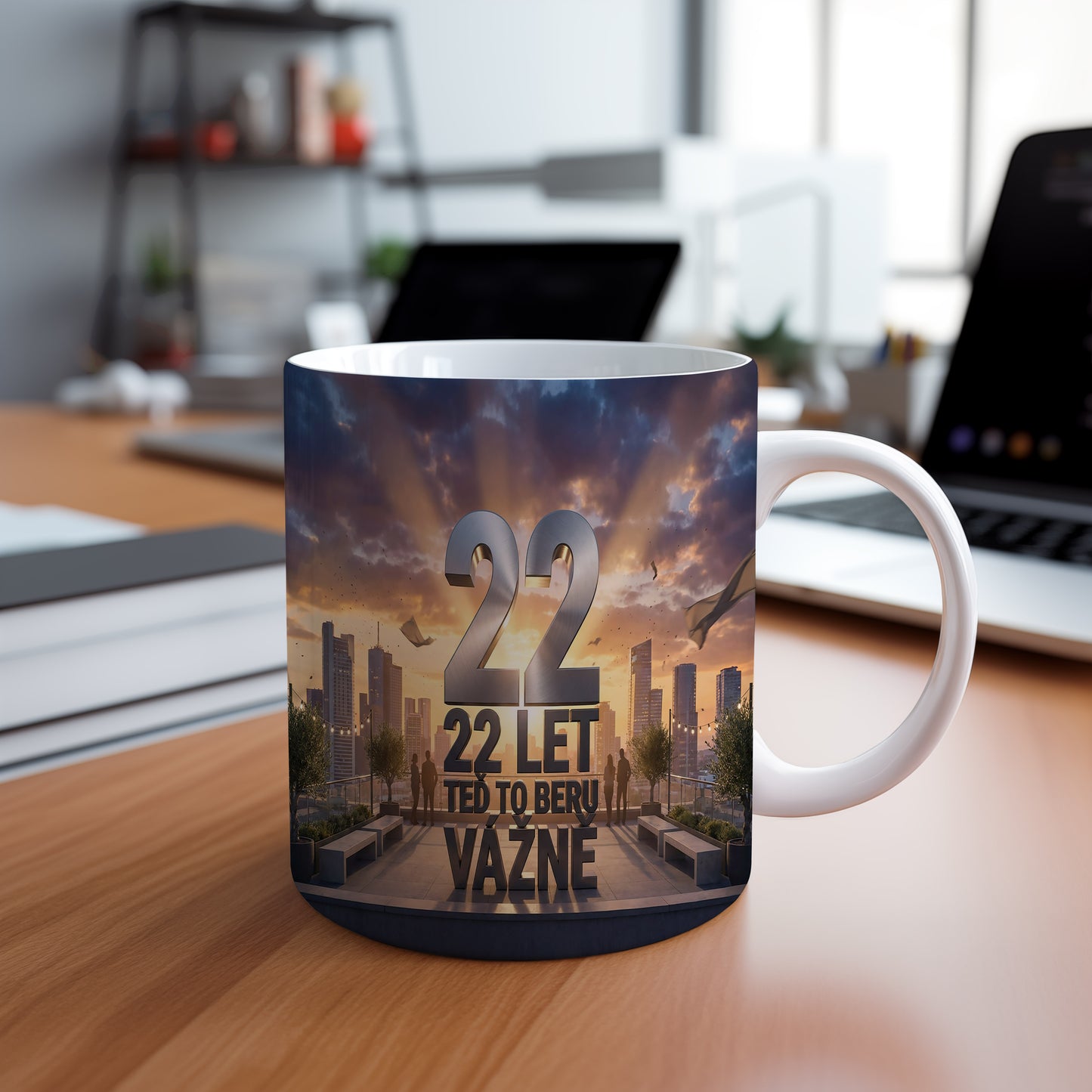 Narozeninový hrnek 22 let – 22 LET TEĎ TO BERU VÁŽNĚ
