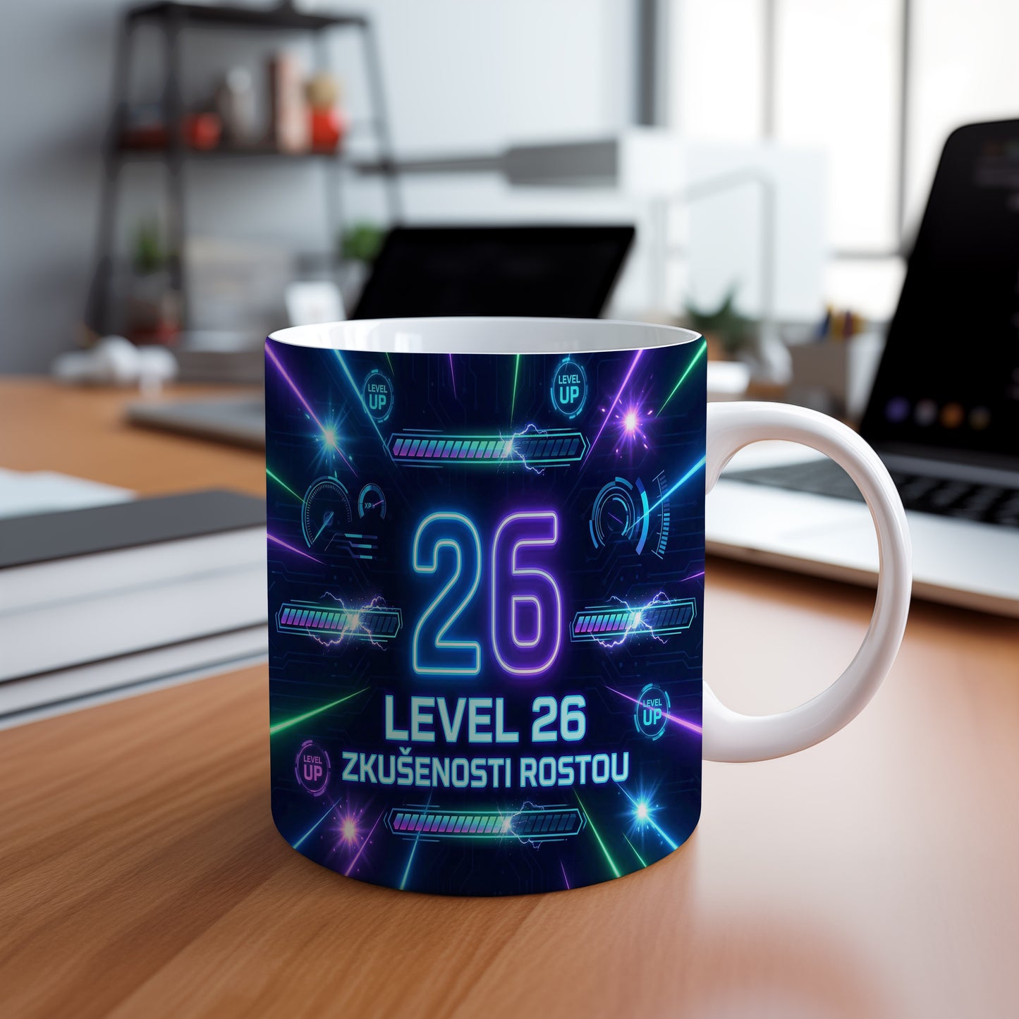 Narozeninový hrnek 26 let – LEVEL 26 ZKUŠENOSTI ROSTOU