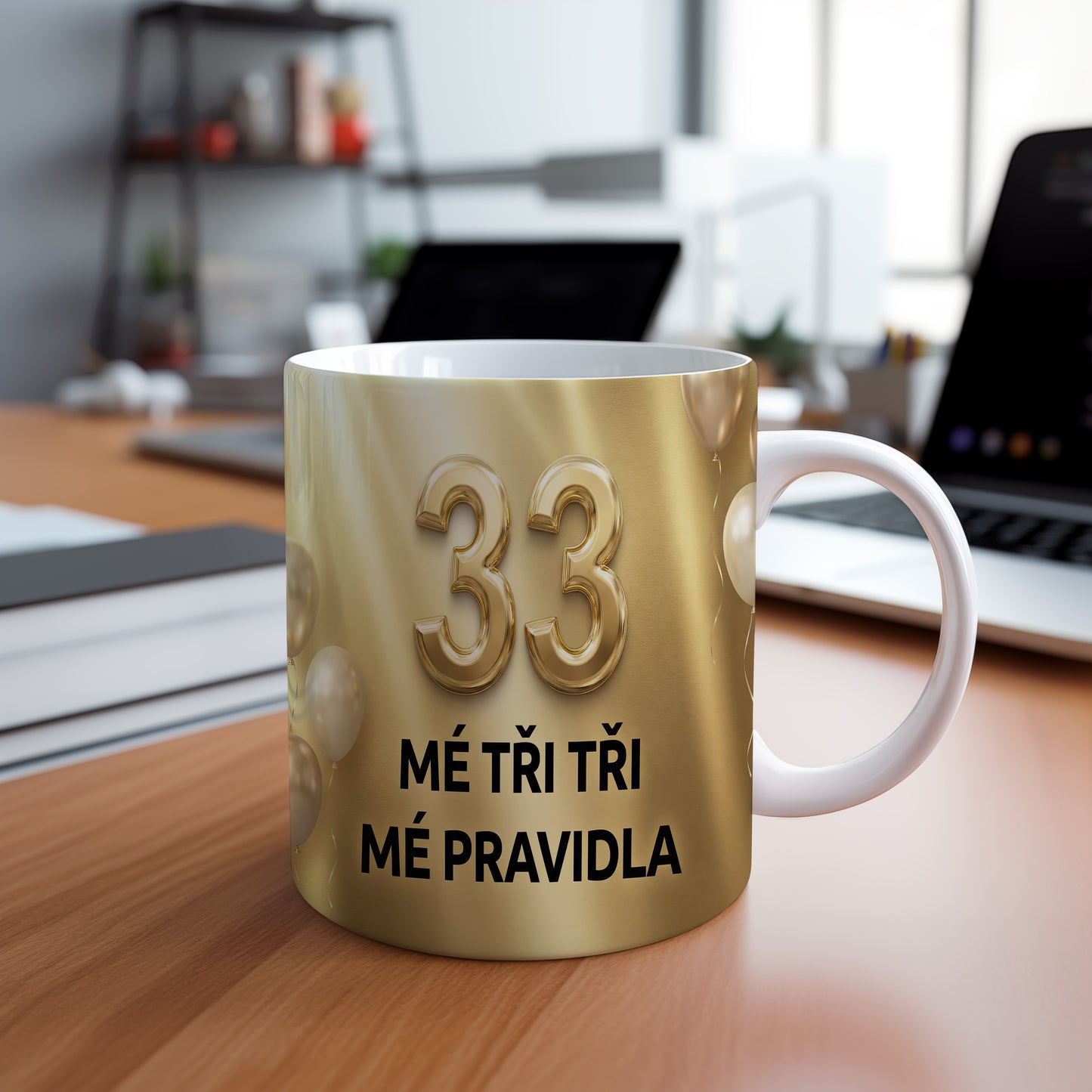 Narozeninový hrnek 33 let – MÉ TŘI TŘI MÉ PRAVIDLA