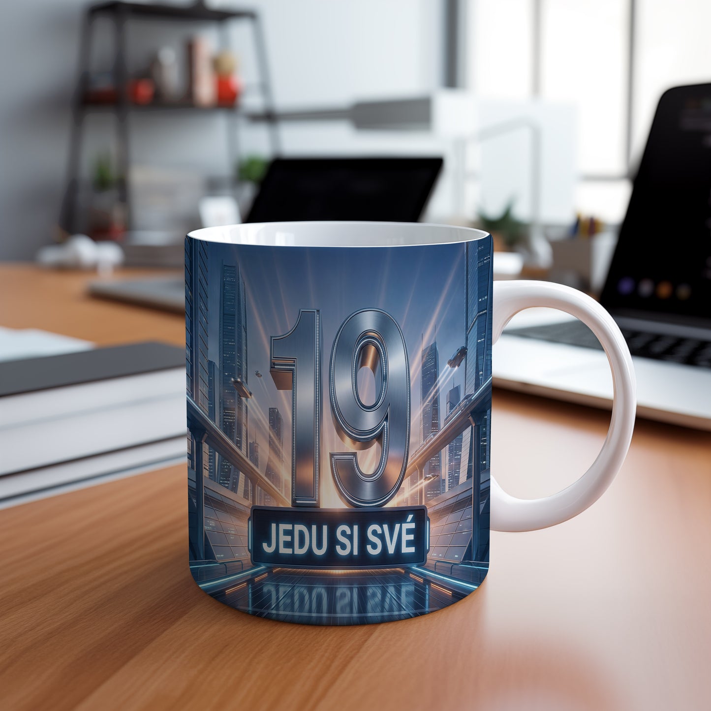 Narozeninový hrnek 19 let – JEDU SI SVÉ