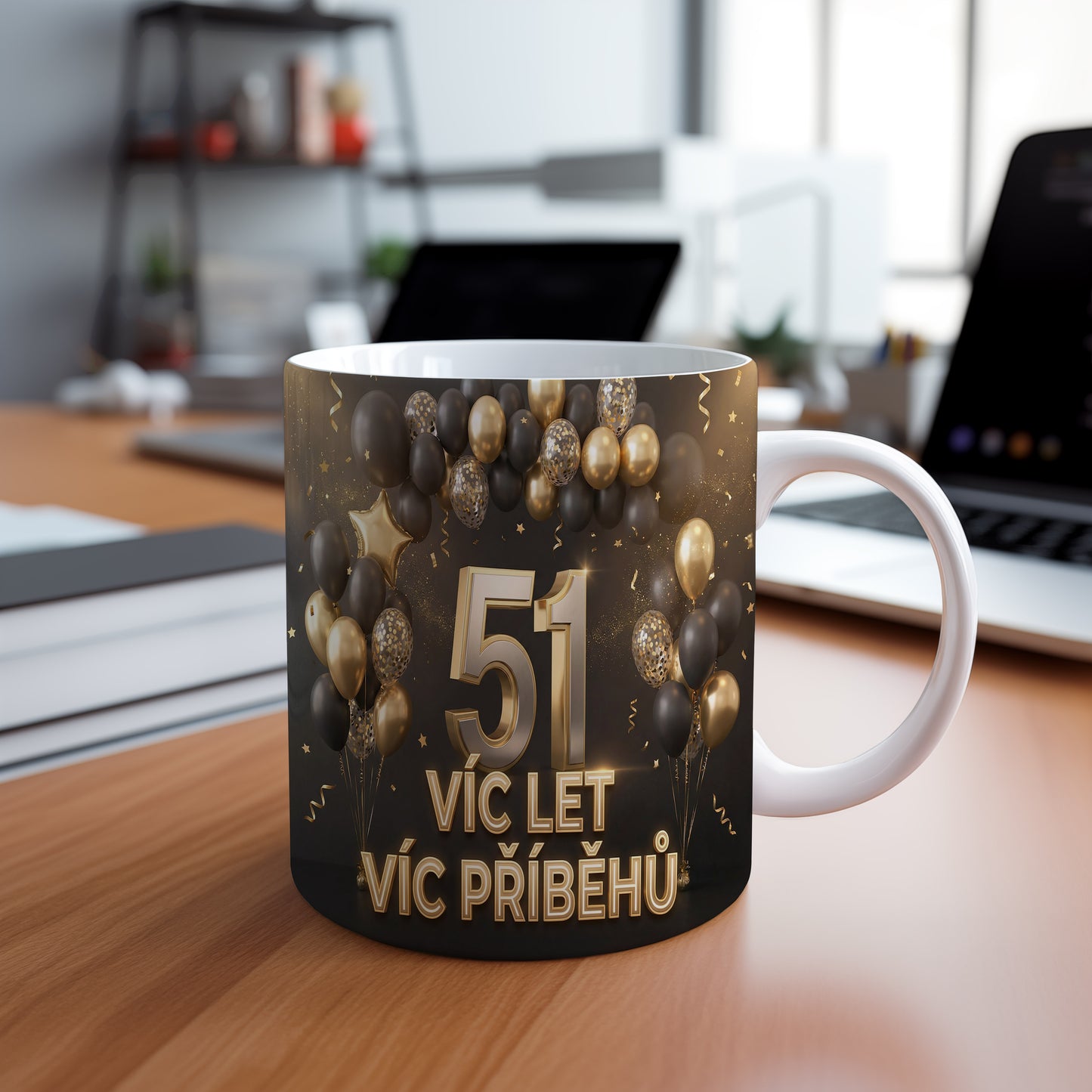 Narozeninový hrnek 51 let – VÍC LET VÍC PŘÍBĚHŮ